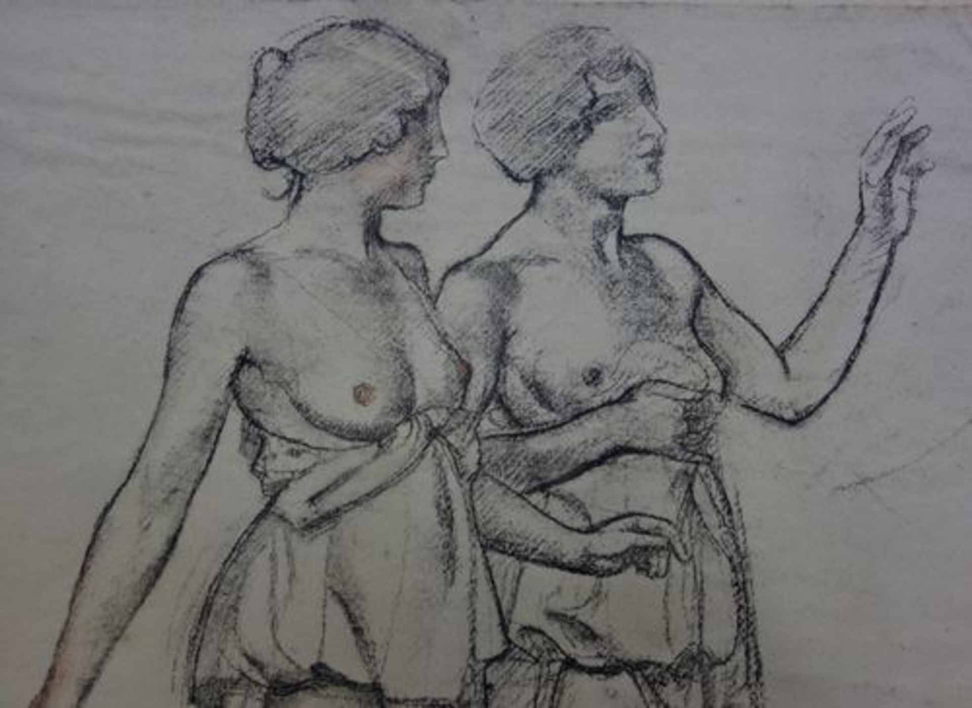 Maurice DENIS Deux nus marchant, 1924 Lithographie rehaussée au pastel Signée [...] - Bild 2 aus 5