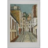 Maurice UTRILLO (1883 - 1955) (after) - Passage Cottin à Montmartre Lithograph on [...]