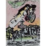 Marc Chagall - The lovers Heaven Lithograph 32 x 24 cm "Chagall lithographie II" [...]