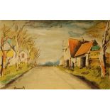 Maurice De Vlaminnck - La route Original lithograph on paper Plate signed & not [...]