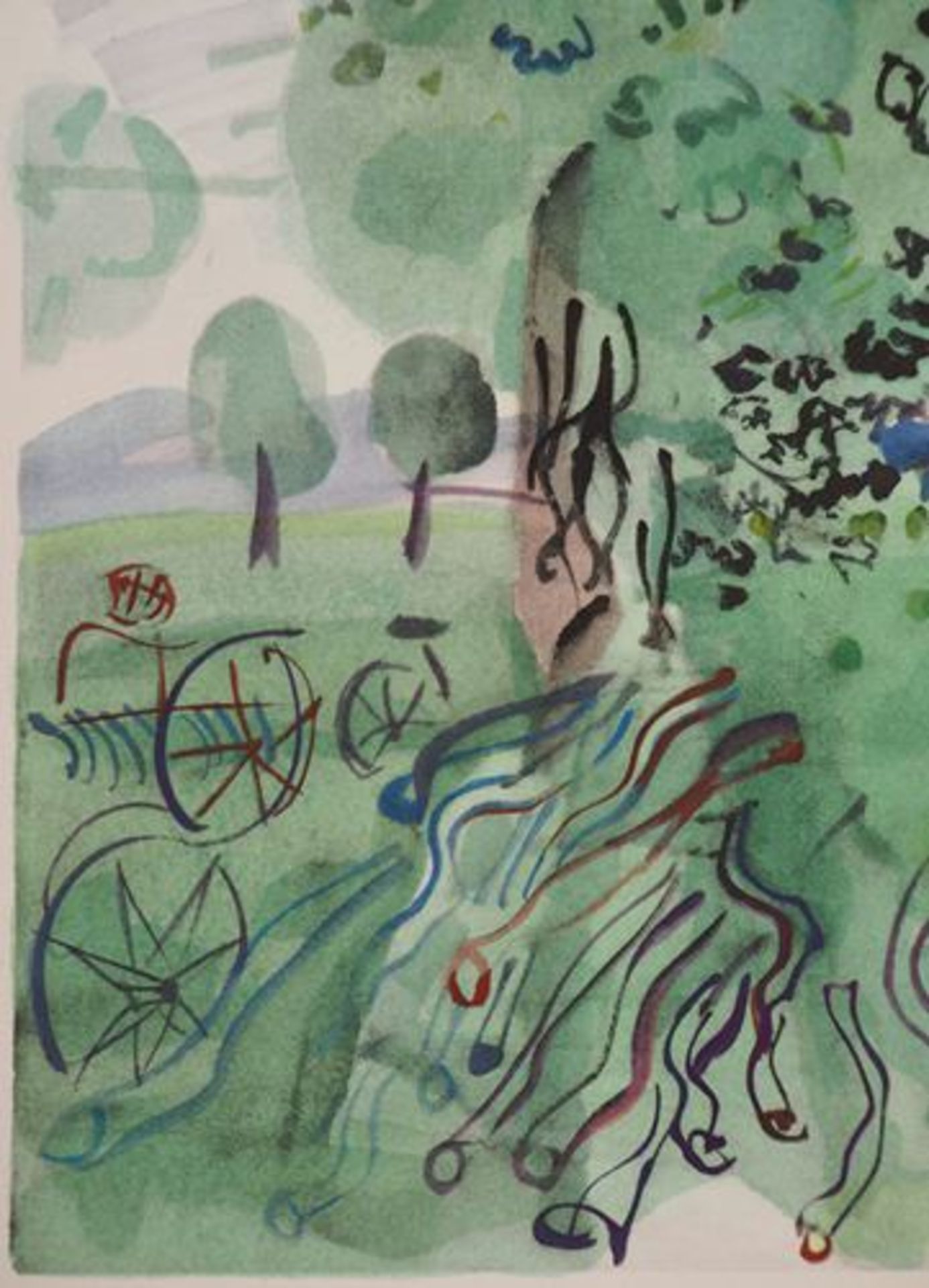 Raoul DUFY Vue de l'arbre sur les plaines, 1953 Lithographie originale, ré-haussée [...] - Bild 4 aus 4