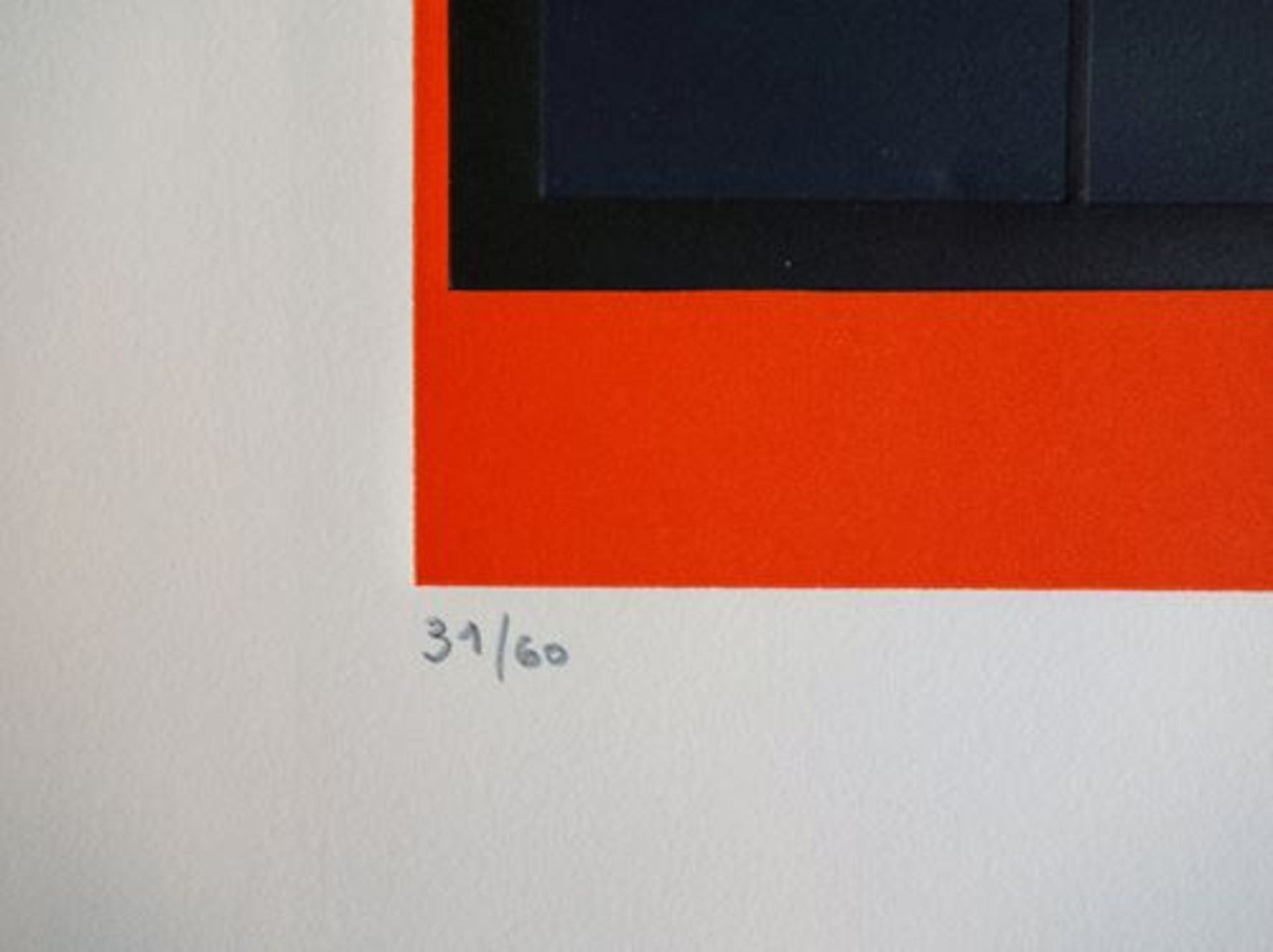 Alberte GARIBBO Black squares on orange Original engraving Signed in pencil Numbered [...] - Bild 4 aus 5