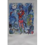 Marc Chagall (1887-1985) (after) - The Flautist, SPADEM prestige edition to [...]