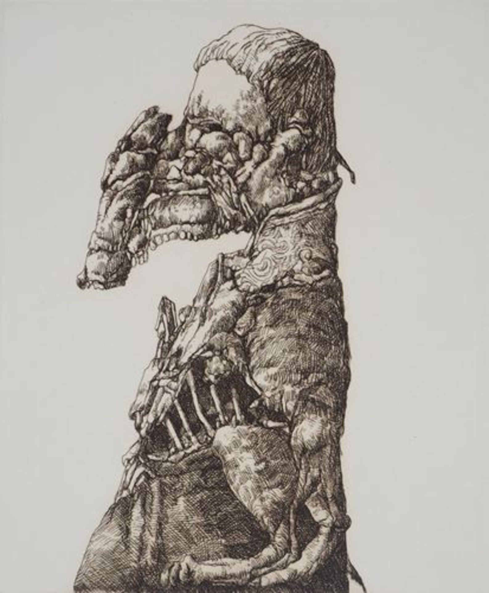 Jose HERNANDEZ, Profile of a Monster Original engraving on Vellum Signed in [...]