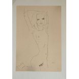 Egon Schiele (after) - La jeune fille Lithograph on Rives Artist 270g [...]