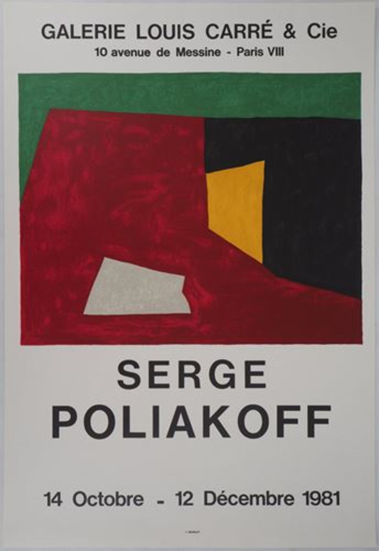 Serge POLIAKOFF (1900 - 1969) Galerie Carré &amp; Cie, 1981 Affiche originale [...]