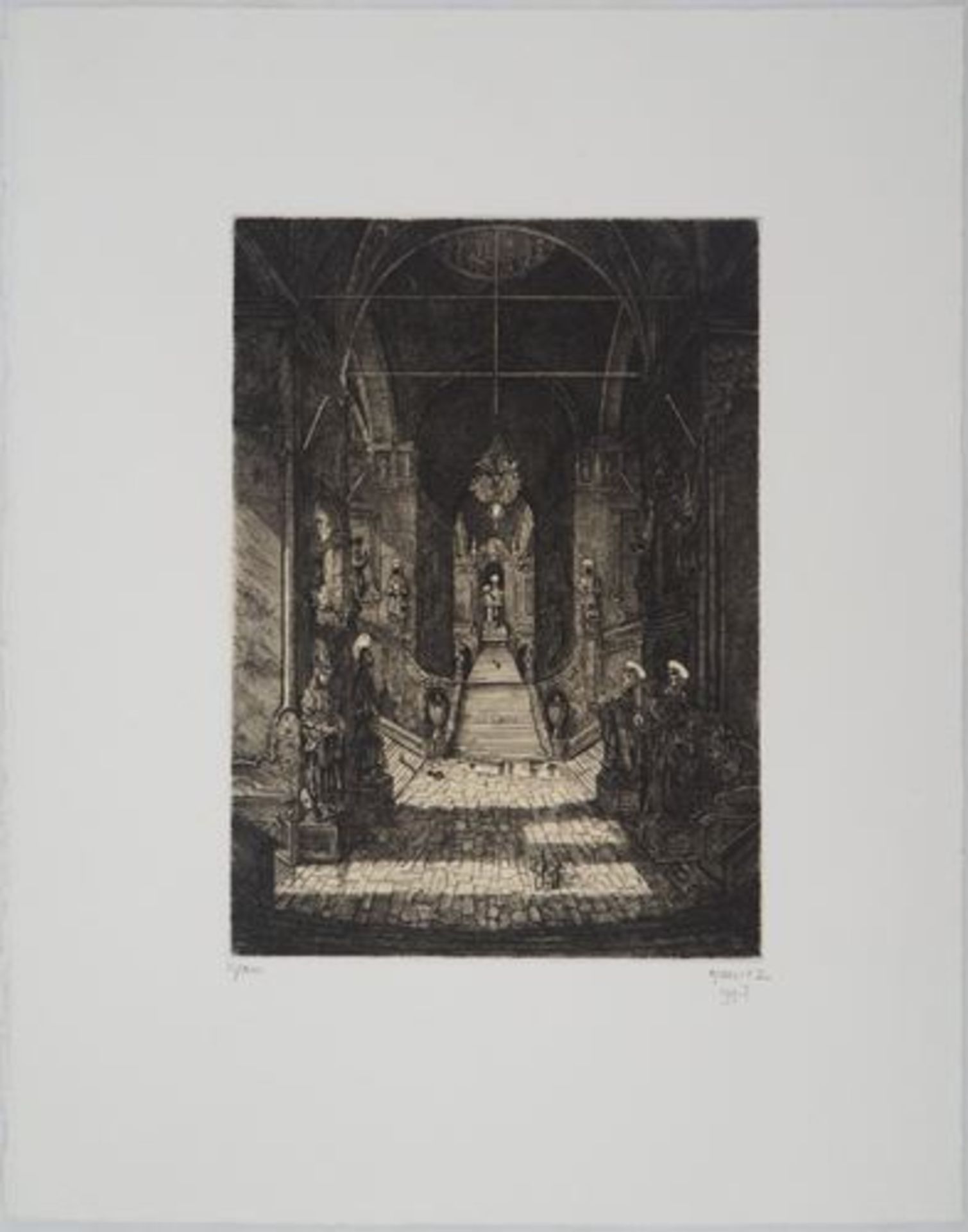 Philippe MOHLITZ The great arrival, 1997 Original engraving on Vellum Signed in [...] - Bild 3 aus 8