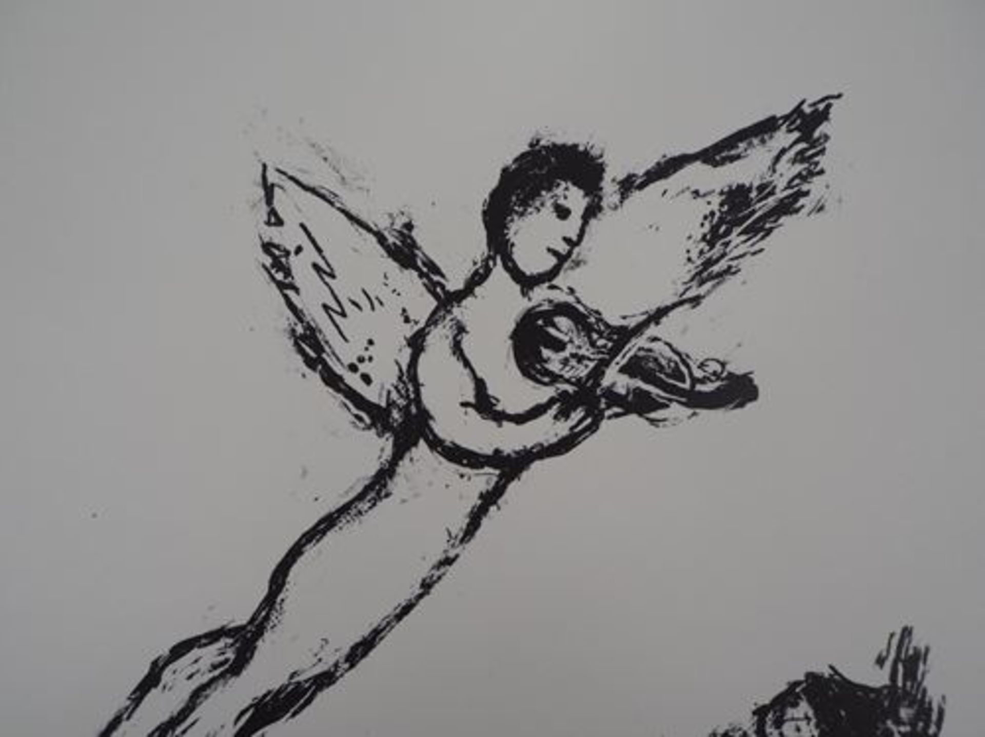 Marc CHAGALL (after) The Angel Lithographic reproduction on Vellum 39.5 x 29 [...] - Bild 4 aus 5