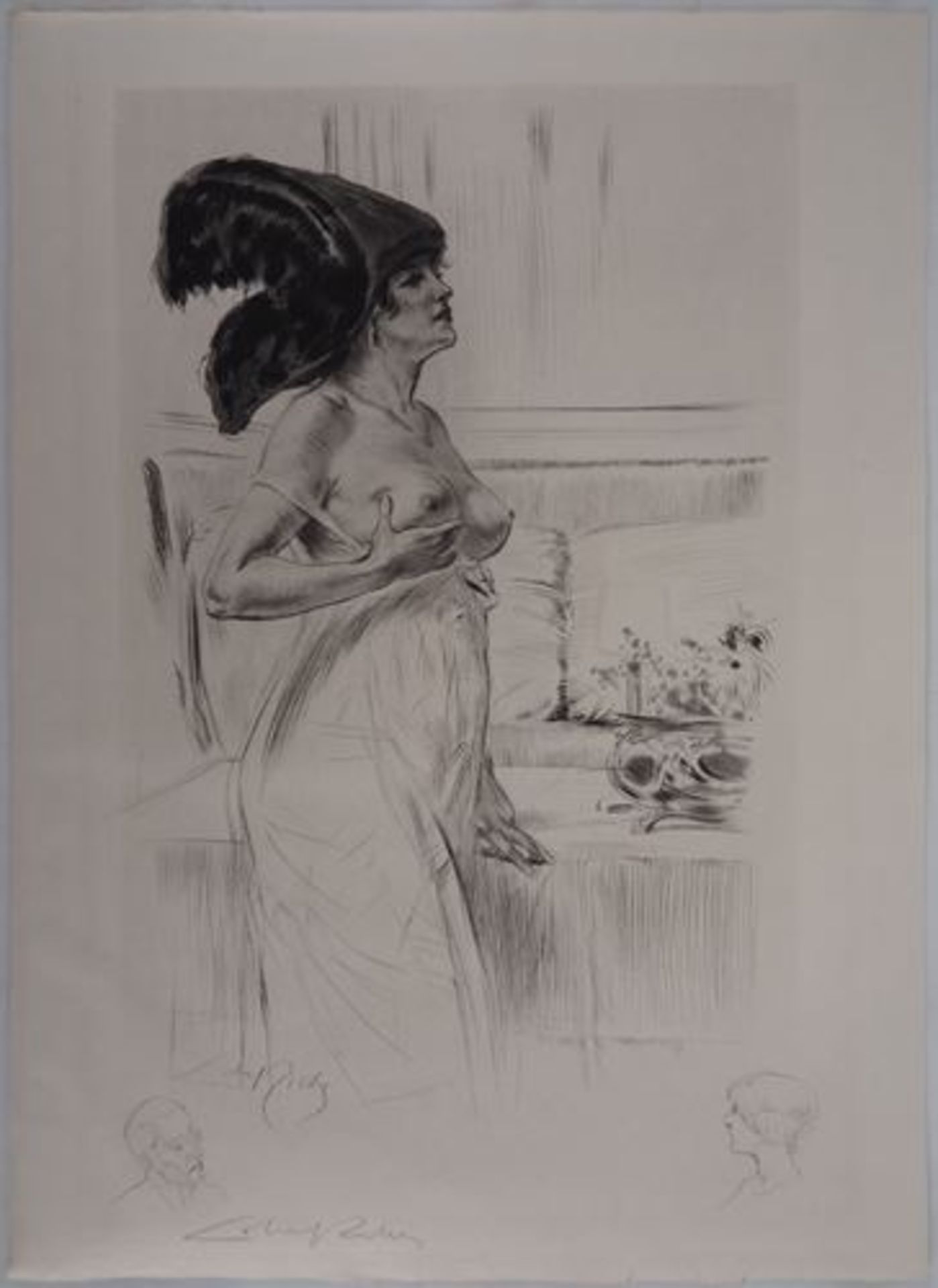 Alméry LOBEL-RICHE La caresse, 1912 Gravure originale sur papier Japon [...] - Bild 3 aus 7