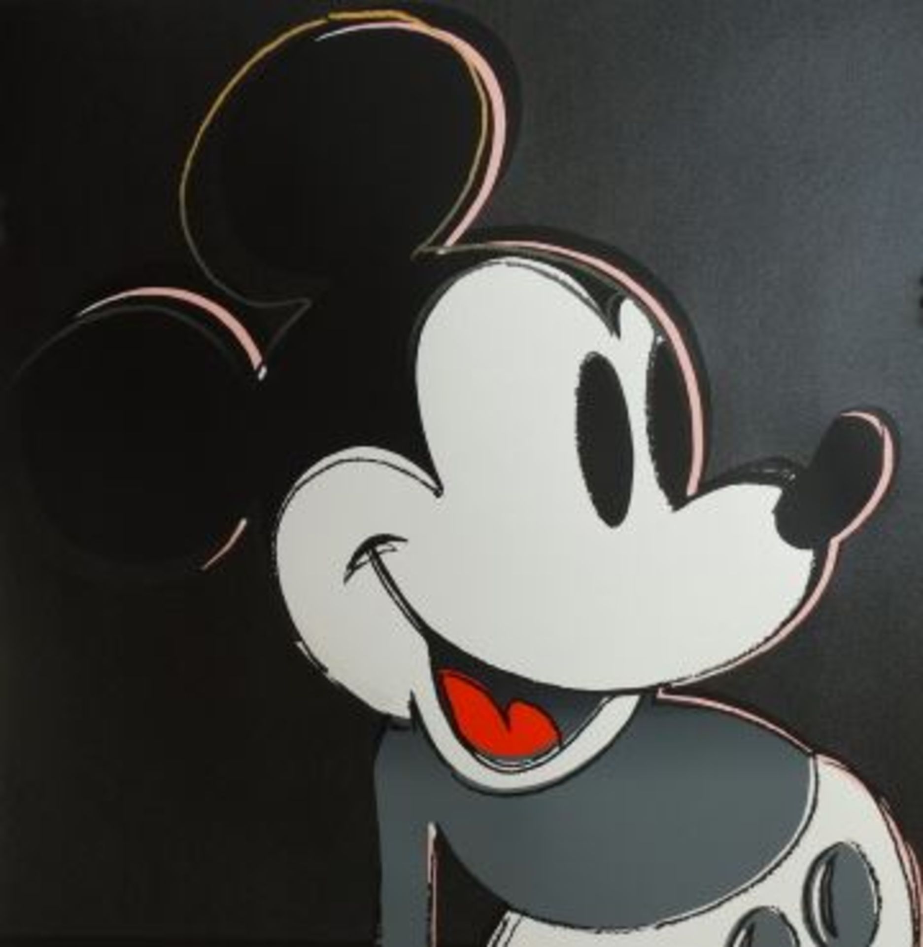 Andy Warhol "Mickey" Silkscreen in colours, the work is very special, it has relief [...]