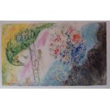 Marc CHAGALL The ascension of the bouquet Lithograph and collotype based on a gouache [...]
