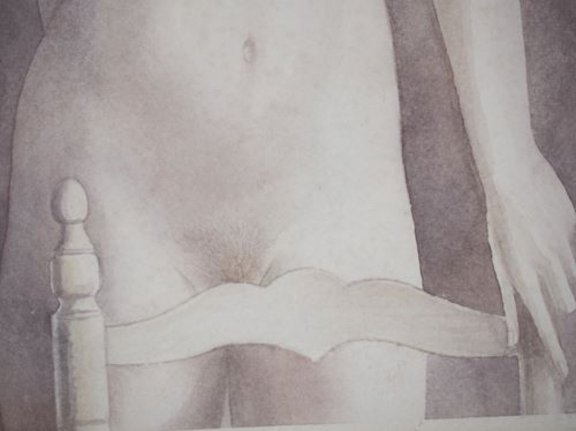 Patrick PHILIPPON Portrait of a nude woman Original watercolour Signed bottom [...] - Bild 2 aus 5