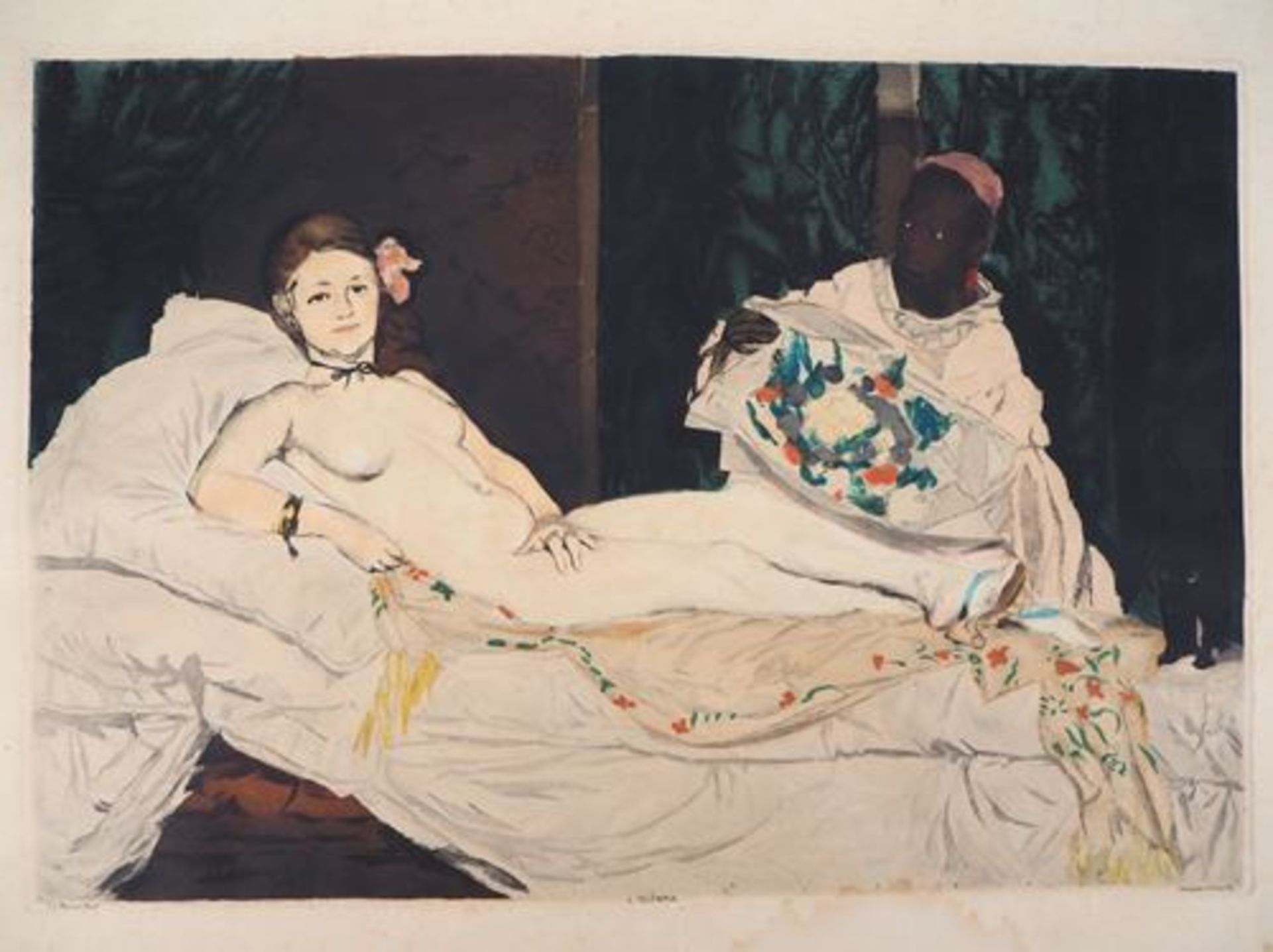 Edouard Manet (d'après) Olympia Gravure à l'aquatinte mise sur cuivre par Jacques [...]