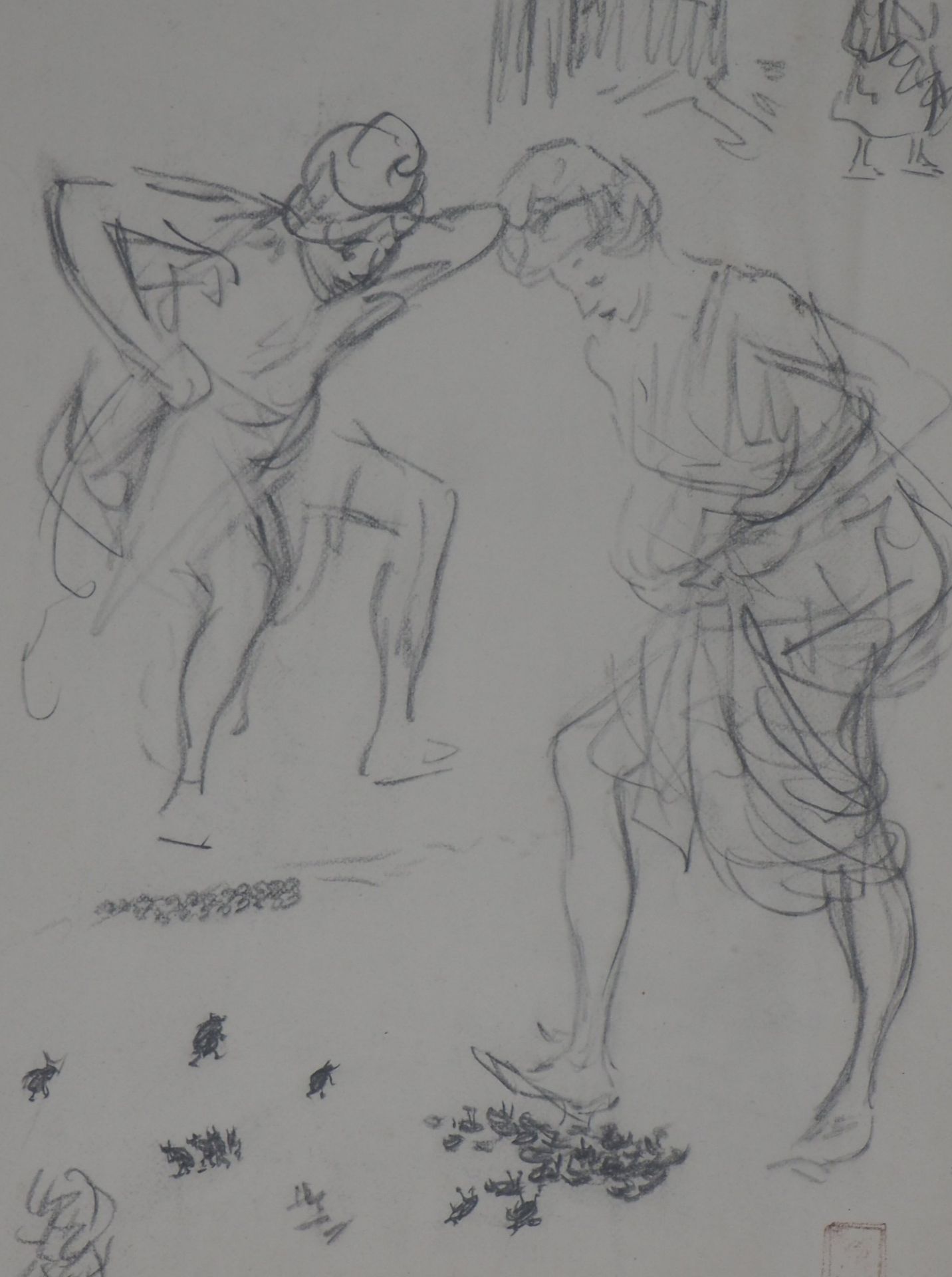 Théophile-Alexandre Steinlen (1859-1923) The chase of the bedbugs Original drawing [...] - Bild 3 aus 8