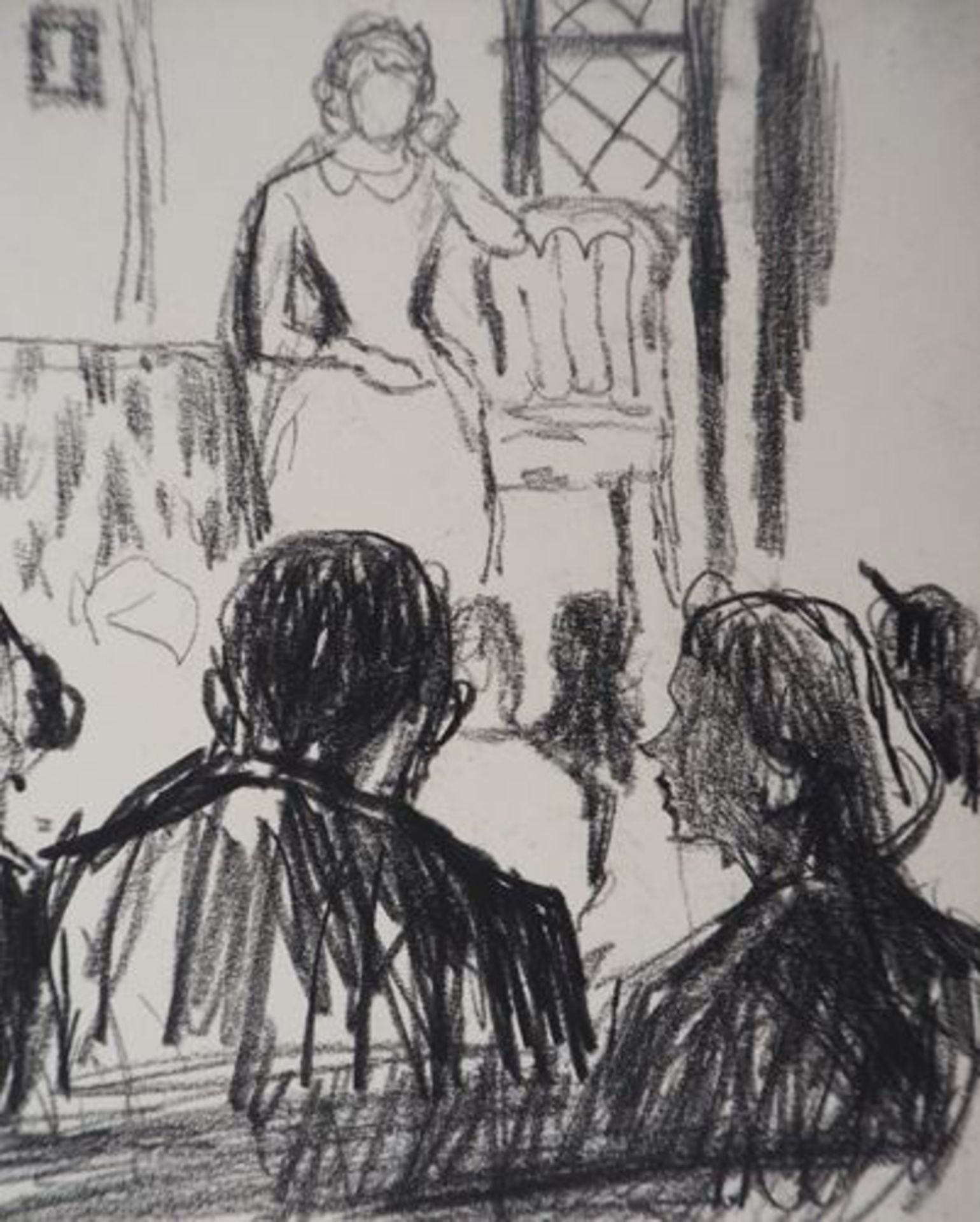 René GENIS "At the café" and "At the theatre" Two drawings in wax pencil on [...] - Bild 9 aus 9