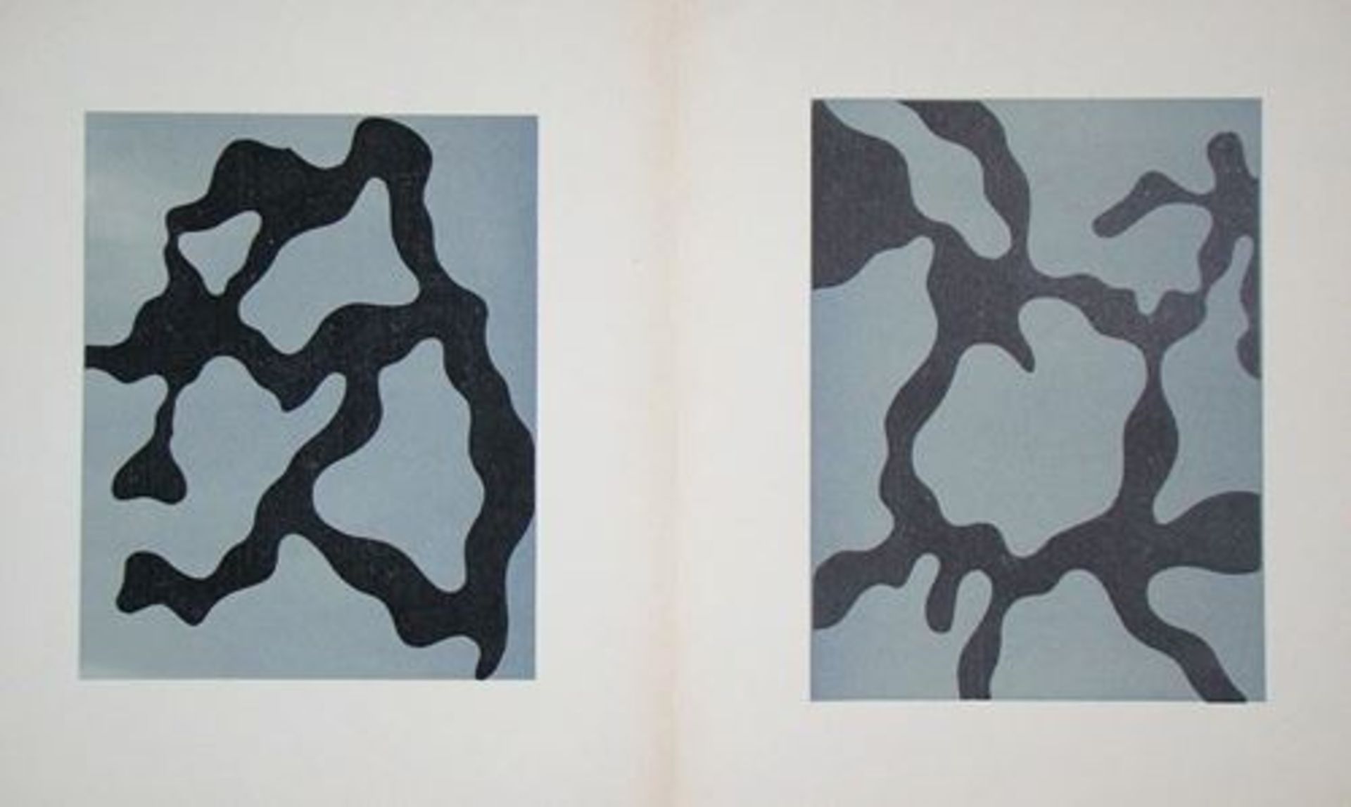 JEAN ARP - Relief I. + II. - 1954 Original wood-engravings in colours on wove paper, [...]