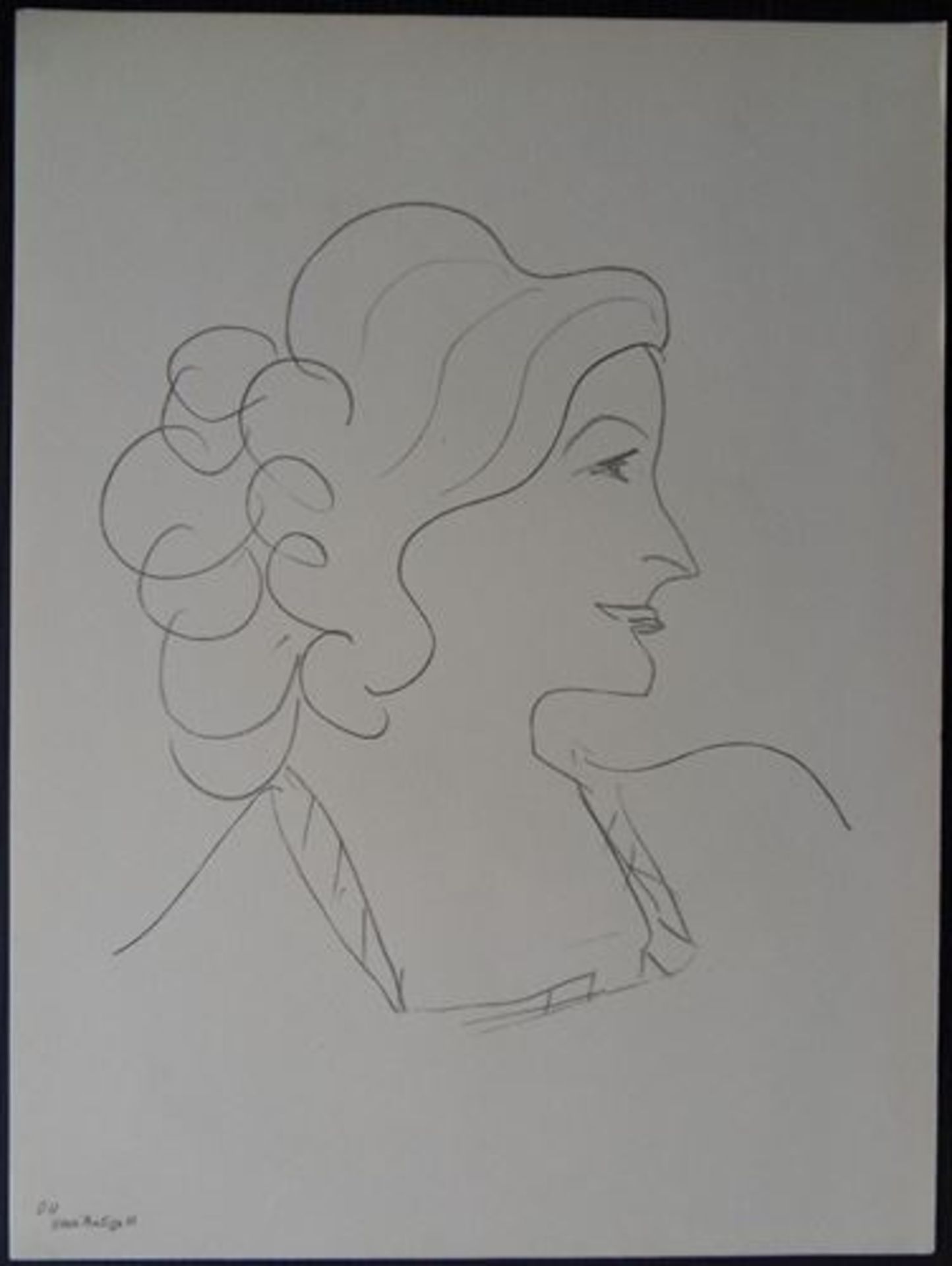 Henri MATISSE (1869-1954) (d'après) Femme de profil Lithographie d'après un dessin [...]