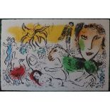 Marc CHAGALL The green horse Lithograph put on stone by CHAGALL himself, on Vélin [...]