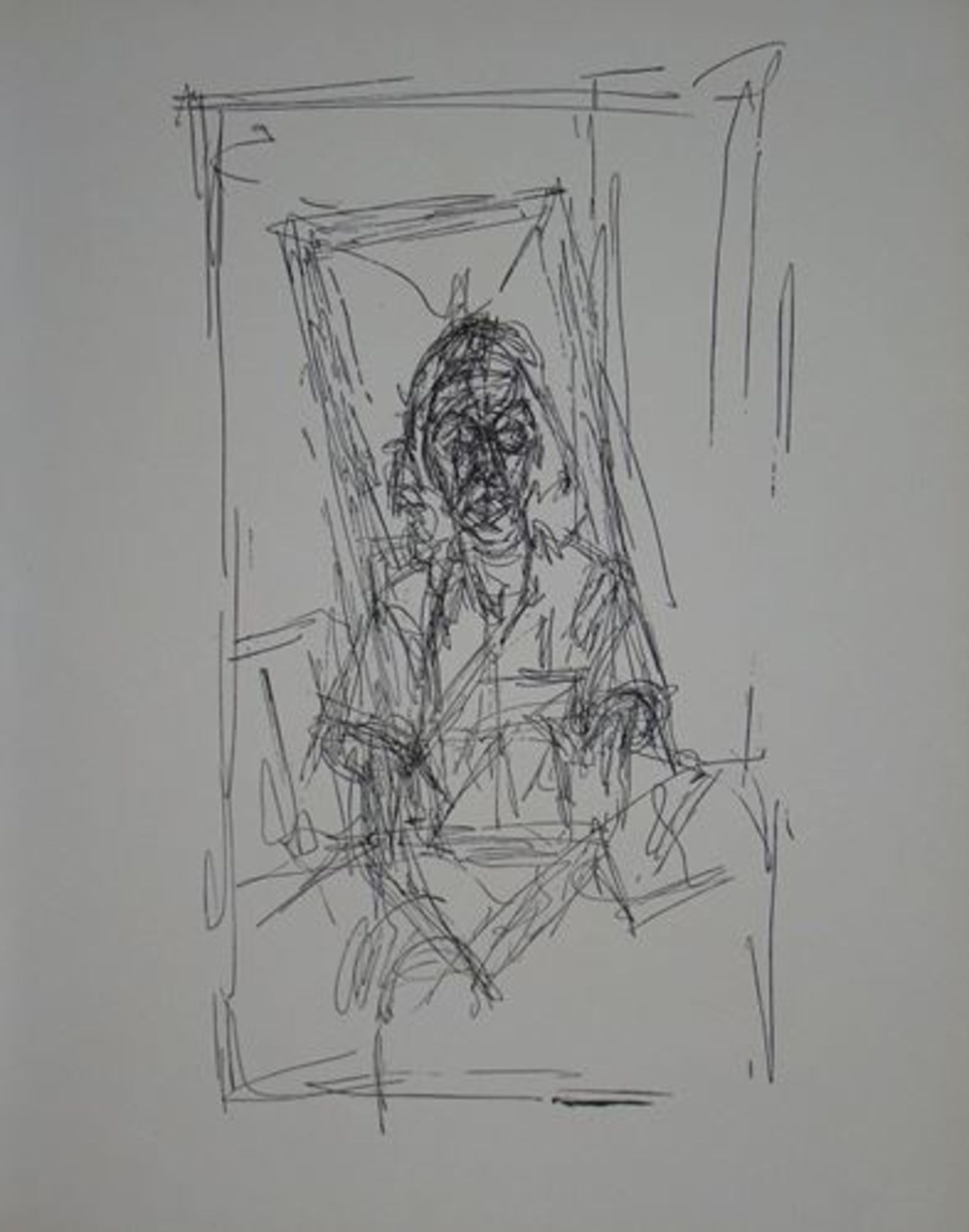 ALBERTO GIACOMETTI - Original lithograph on vellum paper after a drawing from [...]