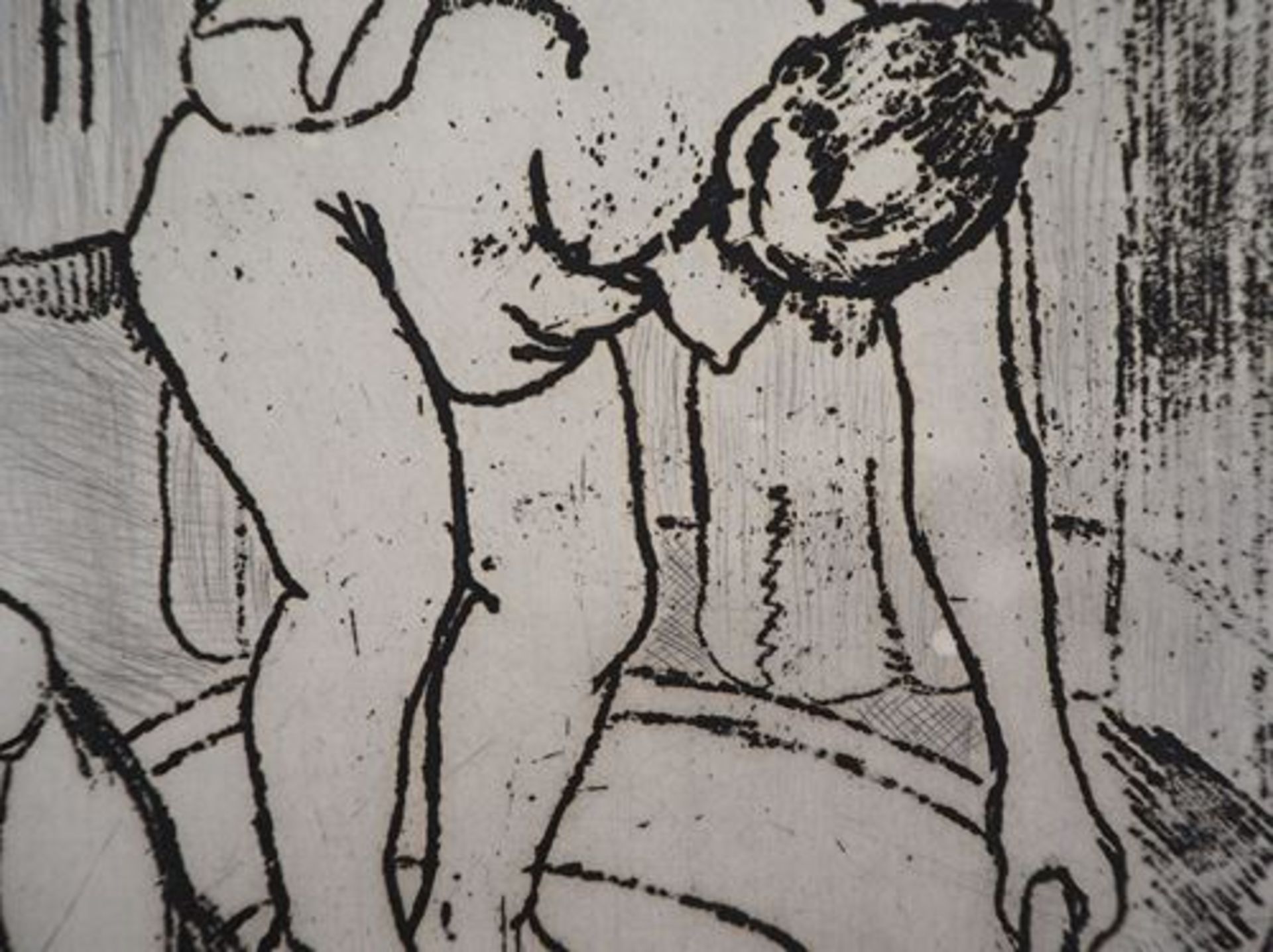 Suzanne VALADON Catherine lavant son dos Gravure originale (pointe sèche et vernis [...] - Bild 7 aus 7