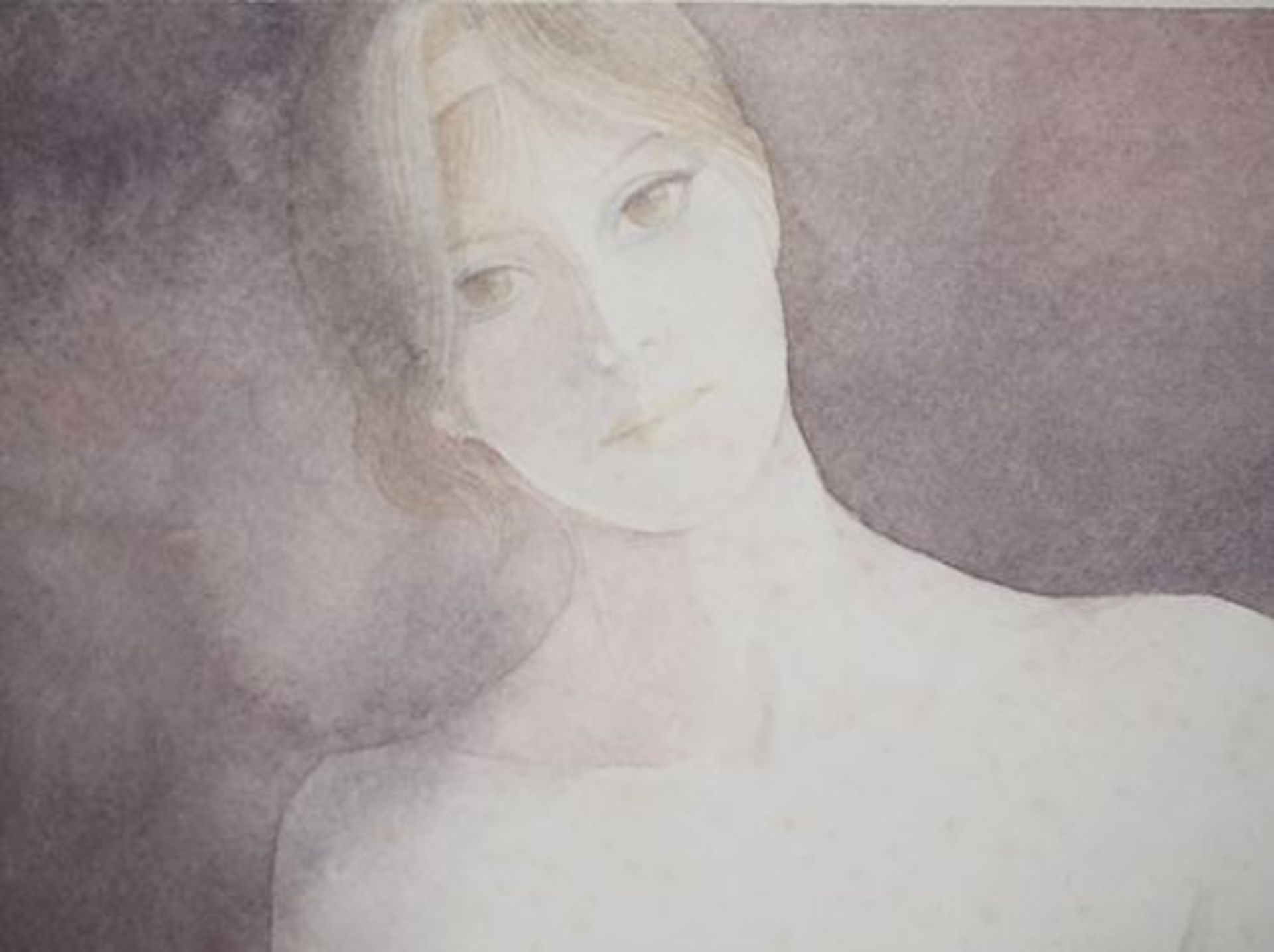 Patrick PHILIPPON Portrait of a nude woman Original watercolour Signed bottom [...] - Bild 3 aus 5