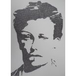 Robert RIOU Portrait of Rimbaud, 1989 Original lithograph Signed in the plate [...]