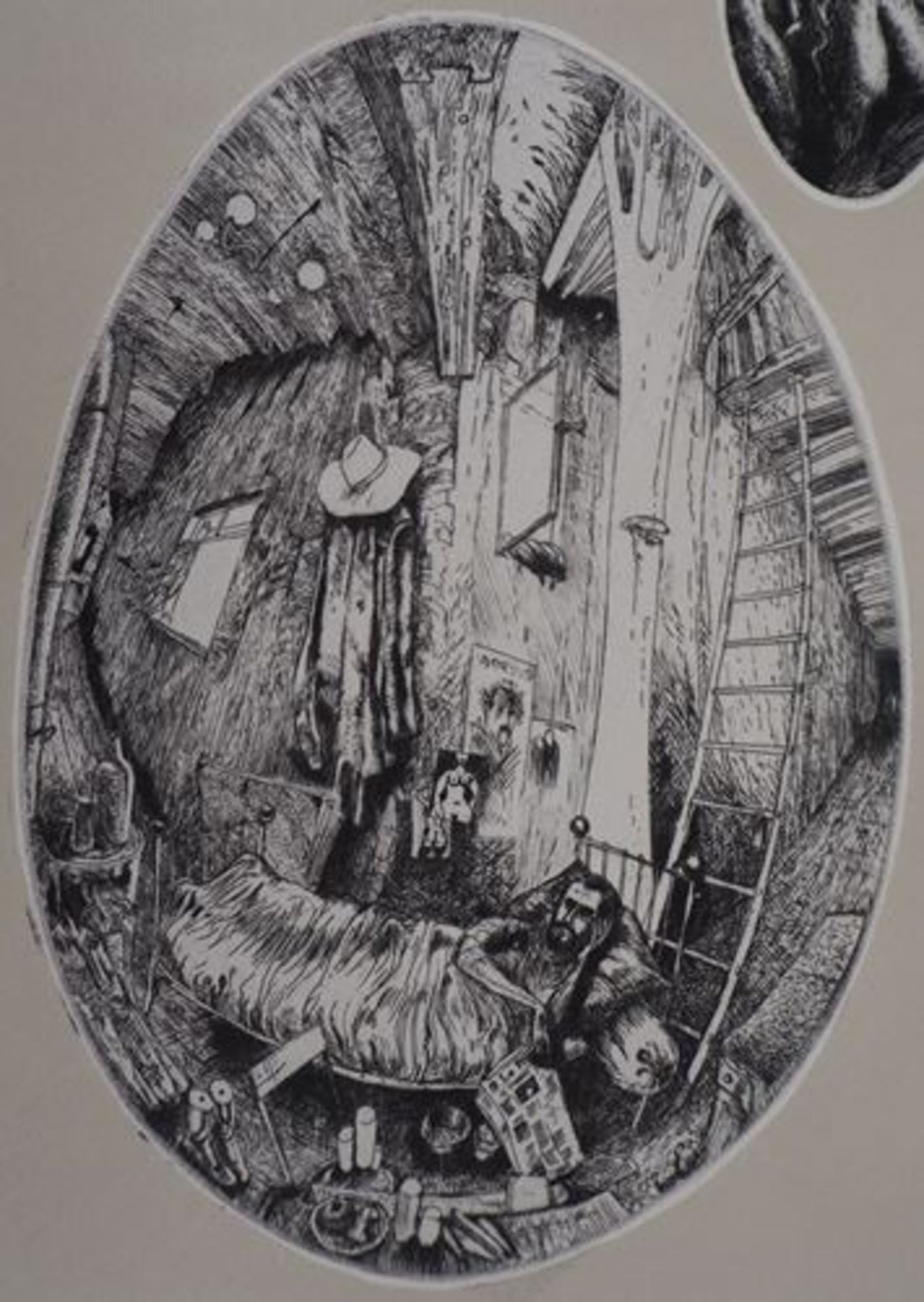 Philippe MOHLITZ "The Isolator" flying city Original engraving on BFK Rives [...] - Bild 3 aus 9