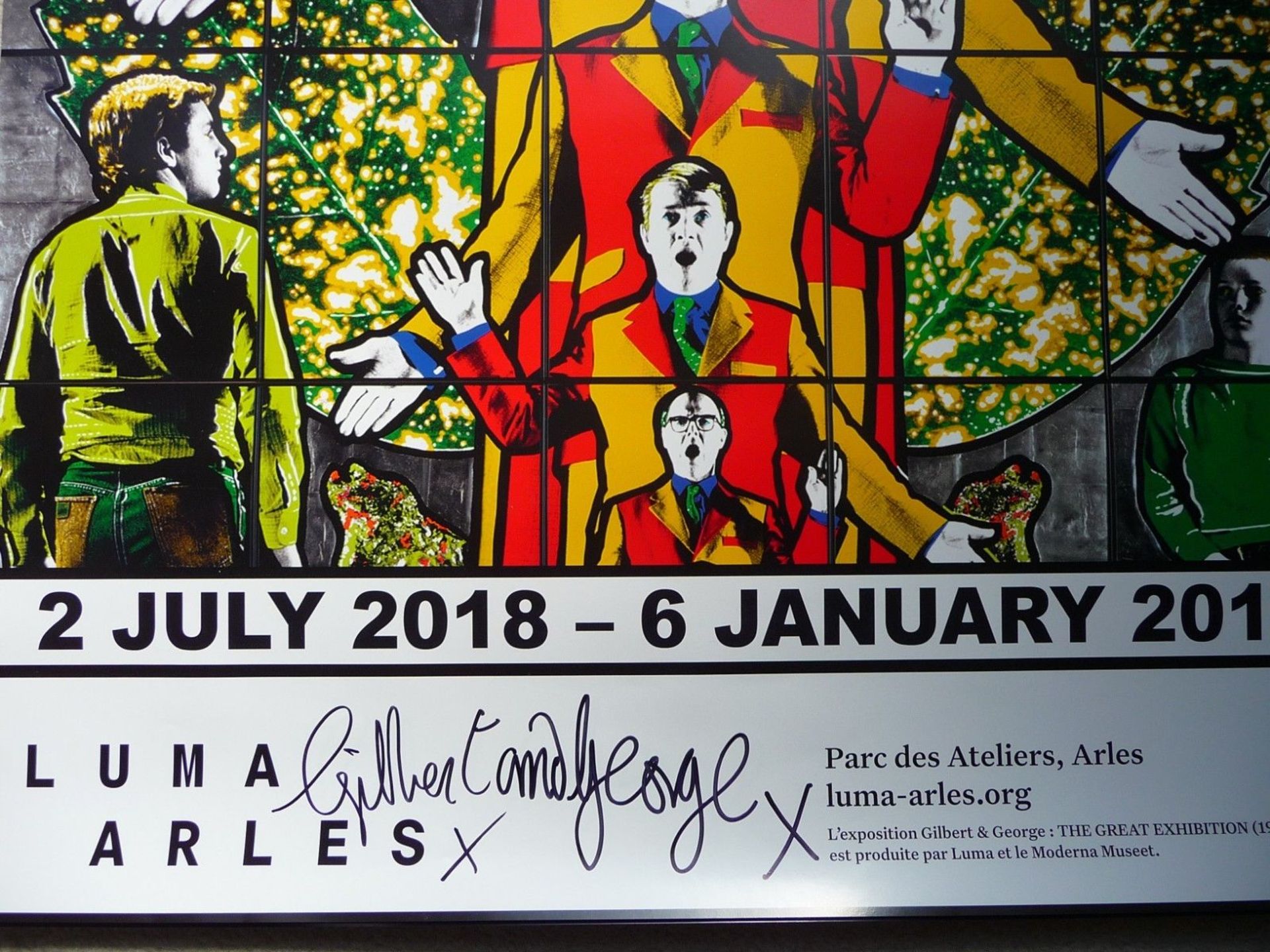 Gilbert & George Affiche signée à la main de la grande exposition Luma [...] - Bild 4 aus 4