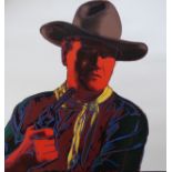 Andy Warhol - "John Wayne",1986 - Sérigraphie en couleurs du Lenox Museum Board, [...]