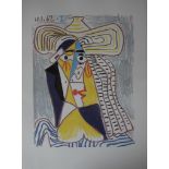 Pablo Picasso (d'après) Personnage cubiste au chapeau Lithographie sur [...]