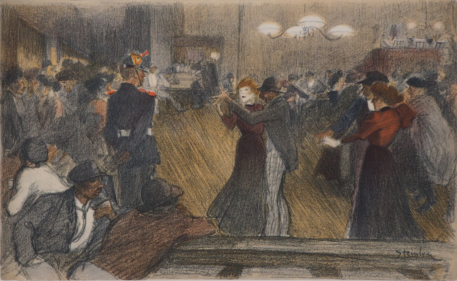 Théophile Alexandre STEINLEN Le grand bal Lithographie originale sur [...]