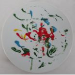 ZAO Wou-Ki Grasses Screenprint on Limoges porcelain Signed on the back 22 cm [...]
