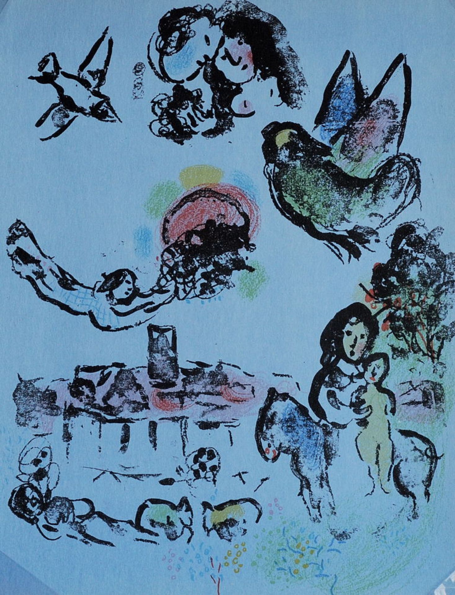 Marc Chagall - Nocturne à Venice Lithograph 32 x 24 cm "Chagall lithographie II" [...]