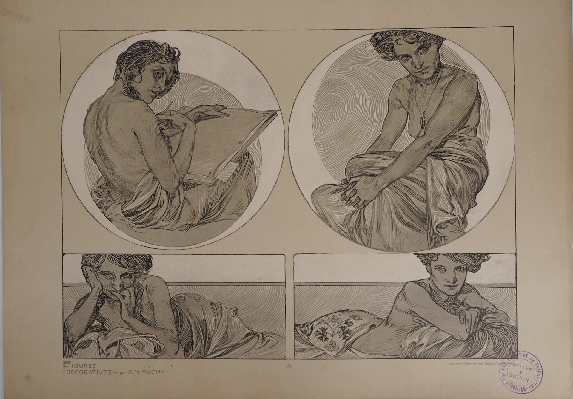 Alphonse MUCHA Le modèle nu, 1902 Lithographie Signée dans la planche Sur papier [...]