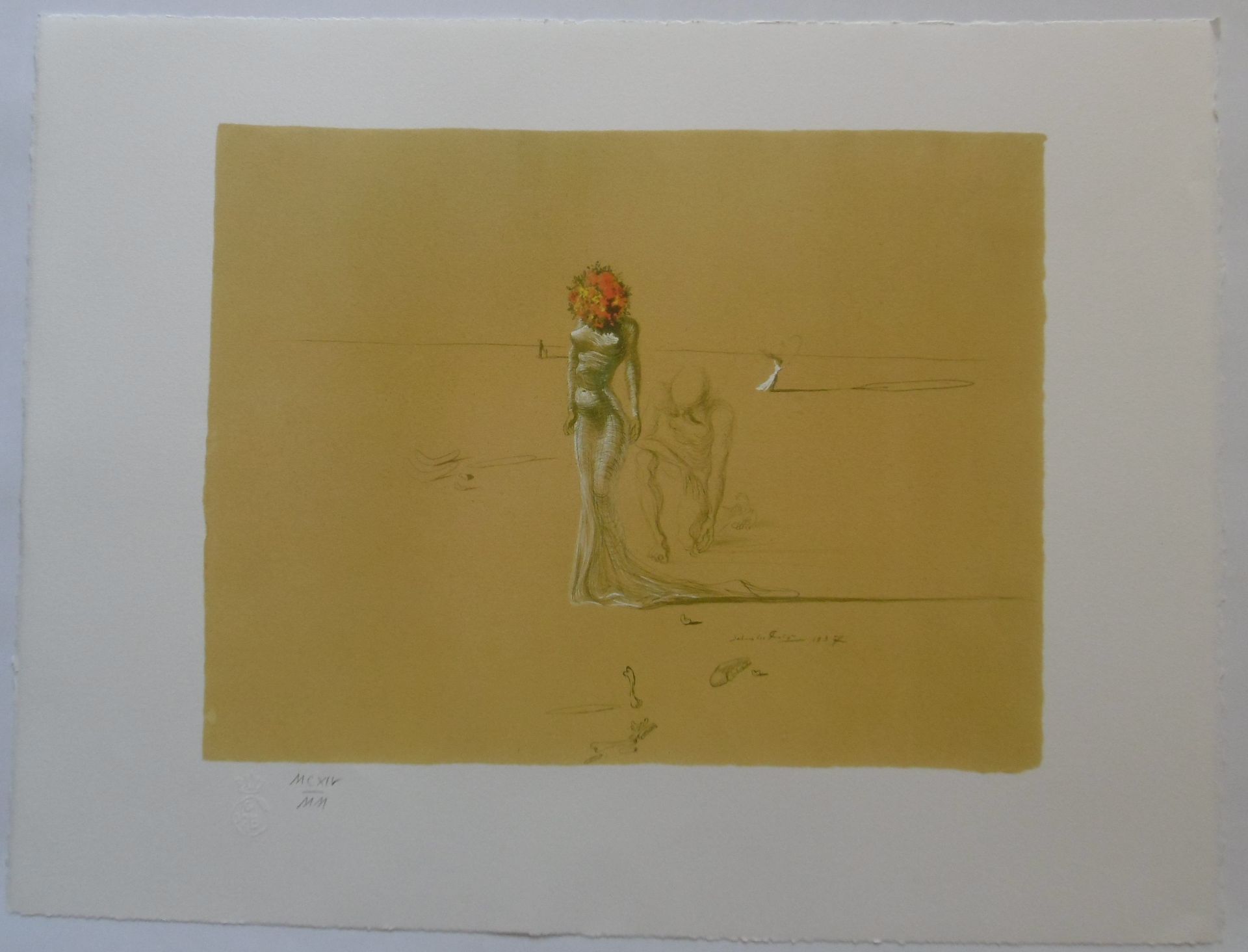 Salvador Dali (after) "Women with flower head" Numbered by hand out of 2000 copies [...]