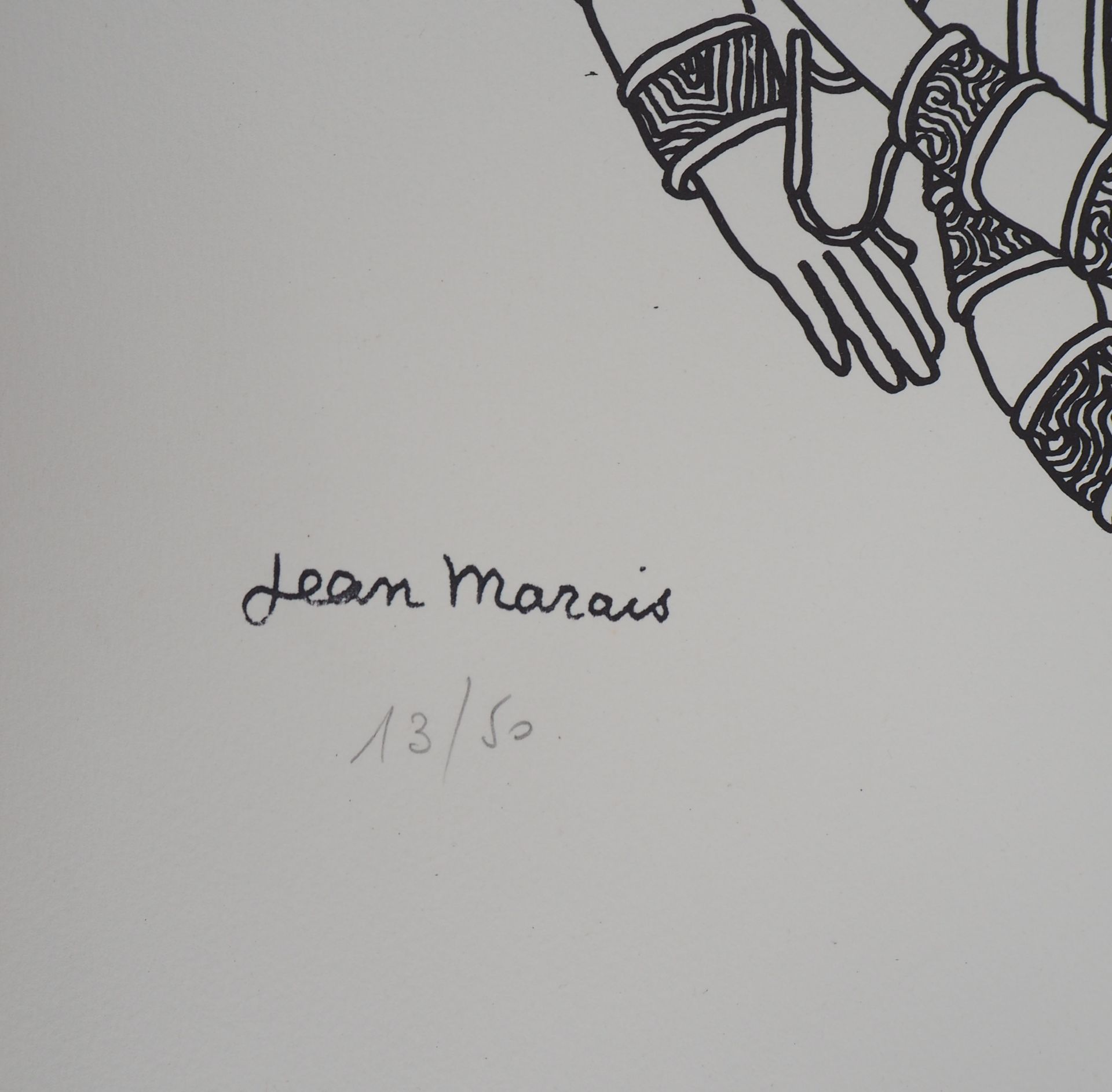 Jean MARAIS Figures persanes Lithographie originale Signée dans la planche Signée [...] - Bild 4 aus 7