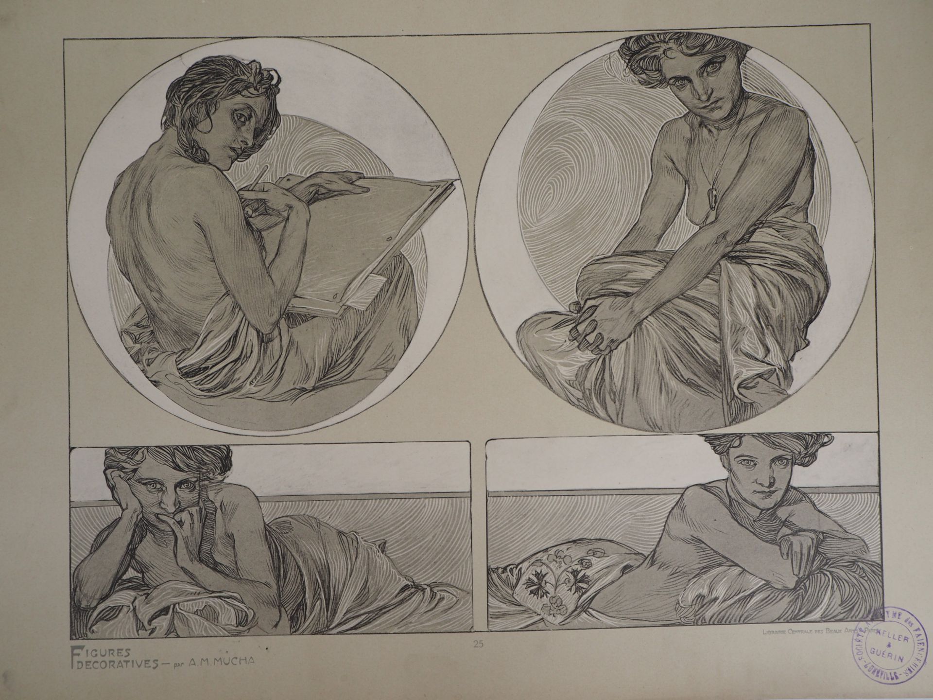 Alphonse MUCHA Le modèle nu, 1902 Lithographie Signée dans la planche Sur papier [...] - Bild 2 aus 4