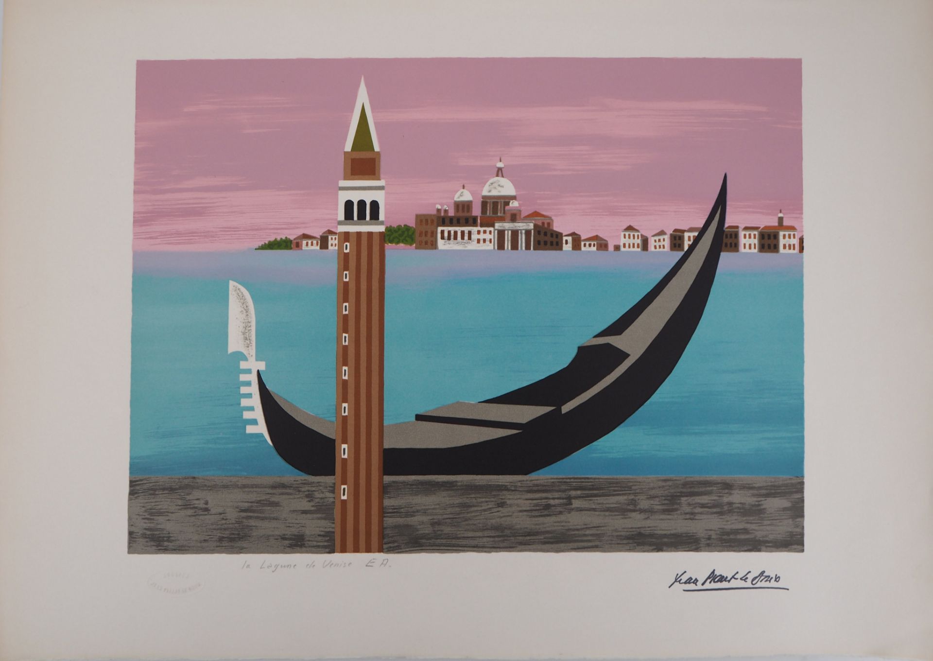 Jean PICART LE DOUX (1902-1982) La lagune de Venise Lithographie originale épreuve [...]