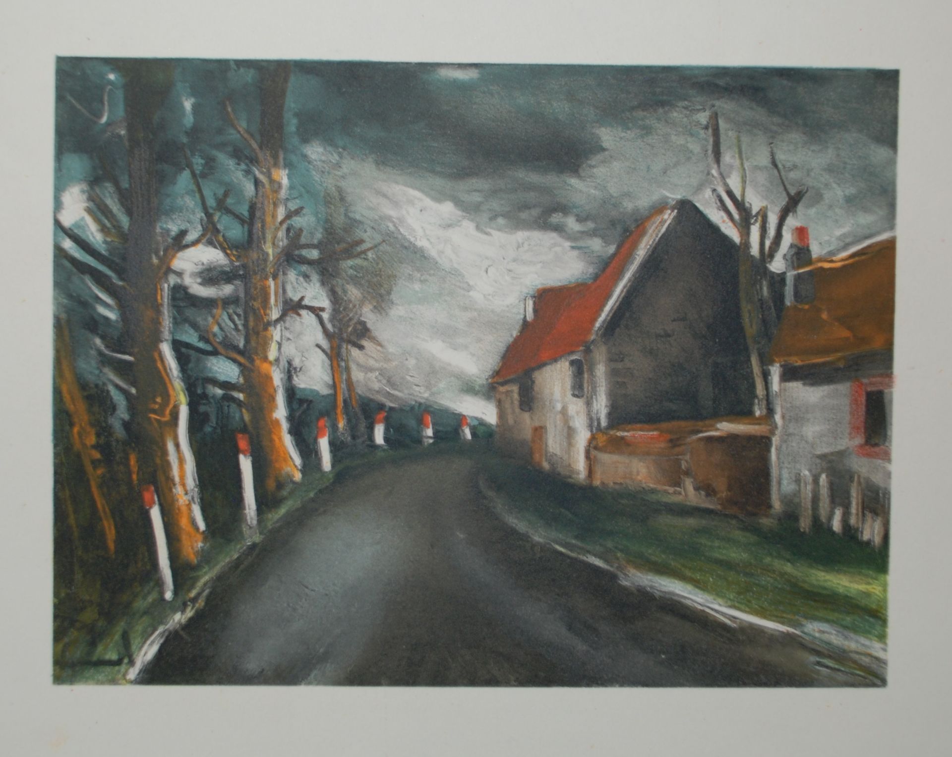 Maurice De Vlaminck - La route de Longny Lithograph by Charles Sorlier Plate signed [...]