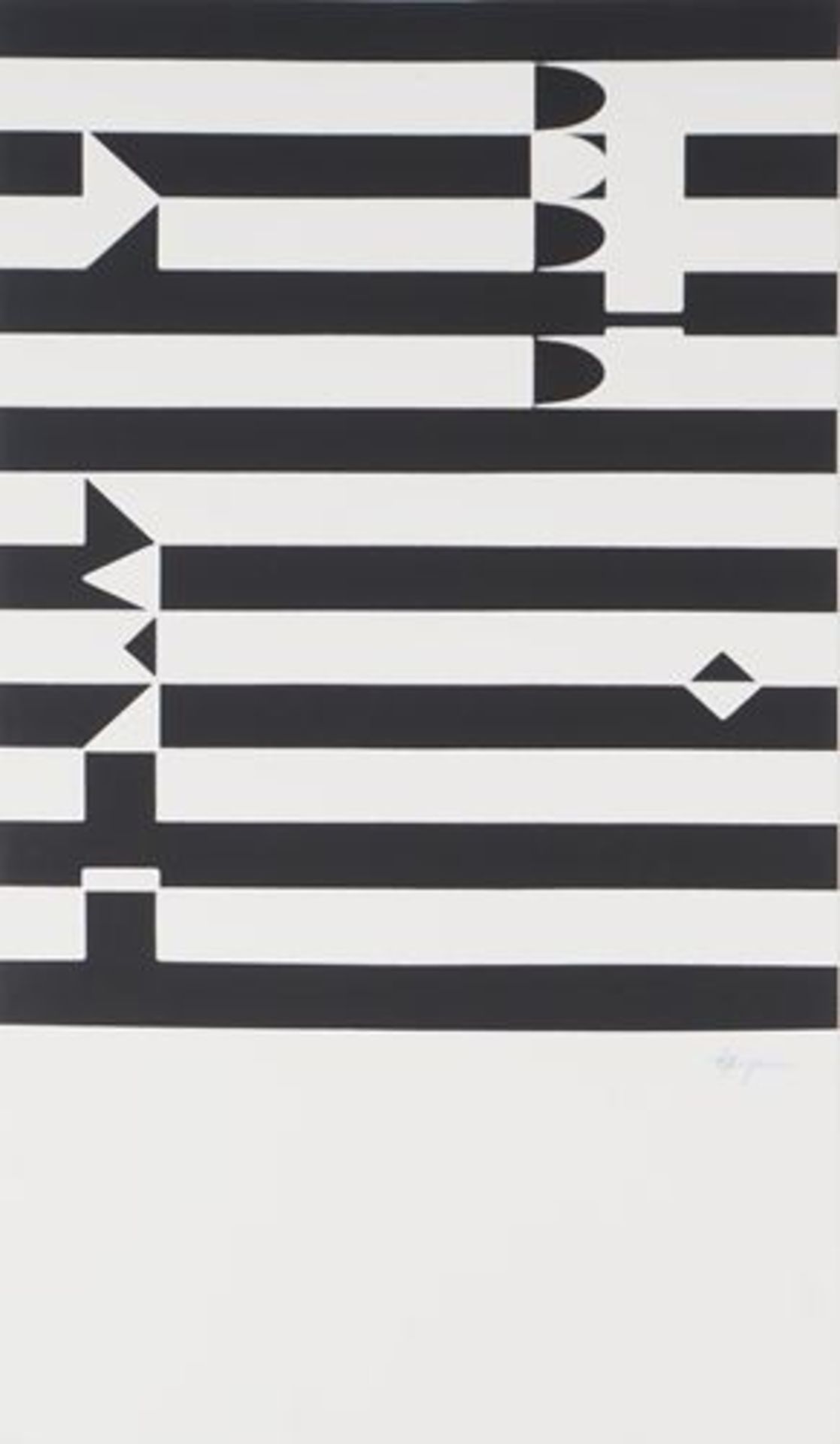 Yaacov AGAM Kinetic, Geometric Lines Original screenprint on thick paper Signed in [...]