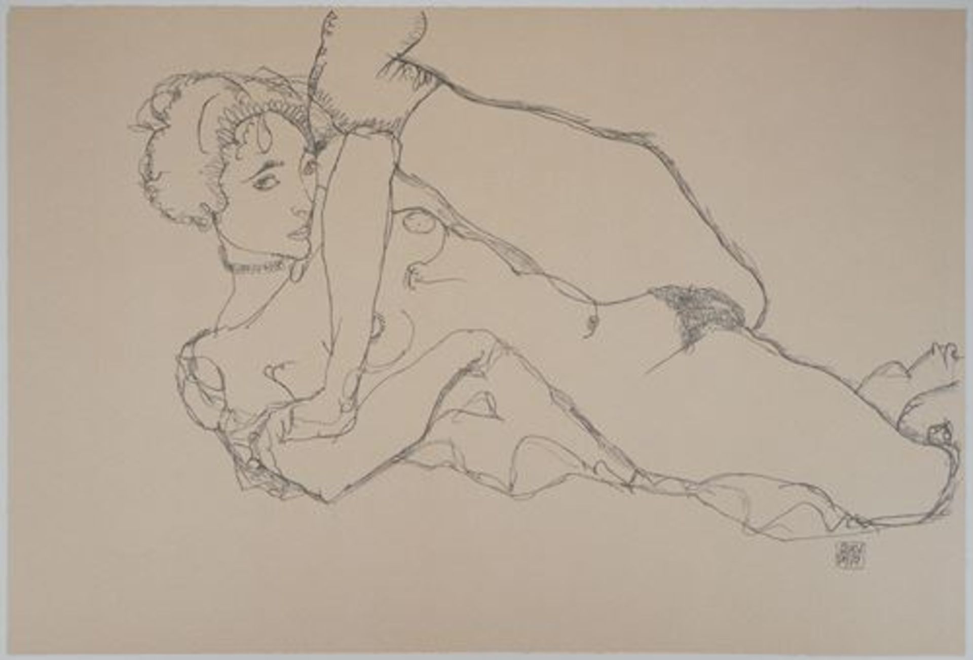 Egon SCHIELE (after) Provocative Woman Lithograph Signed in the plate bottom right On [...]