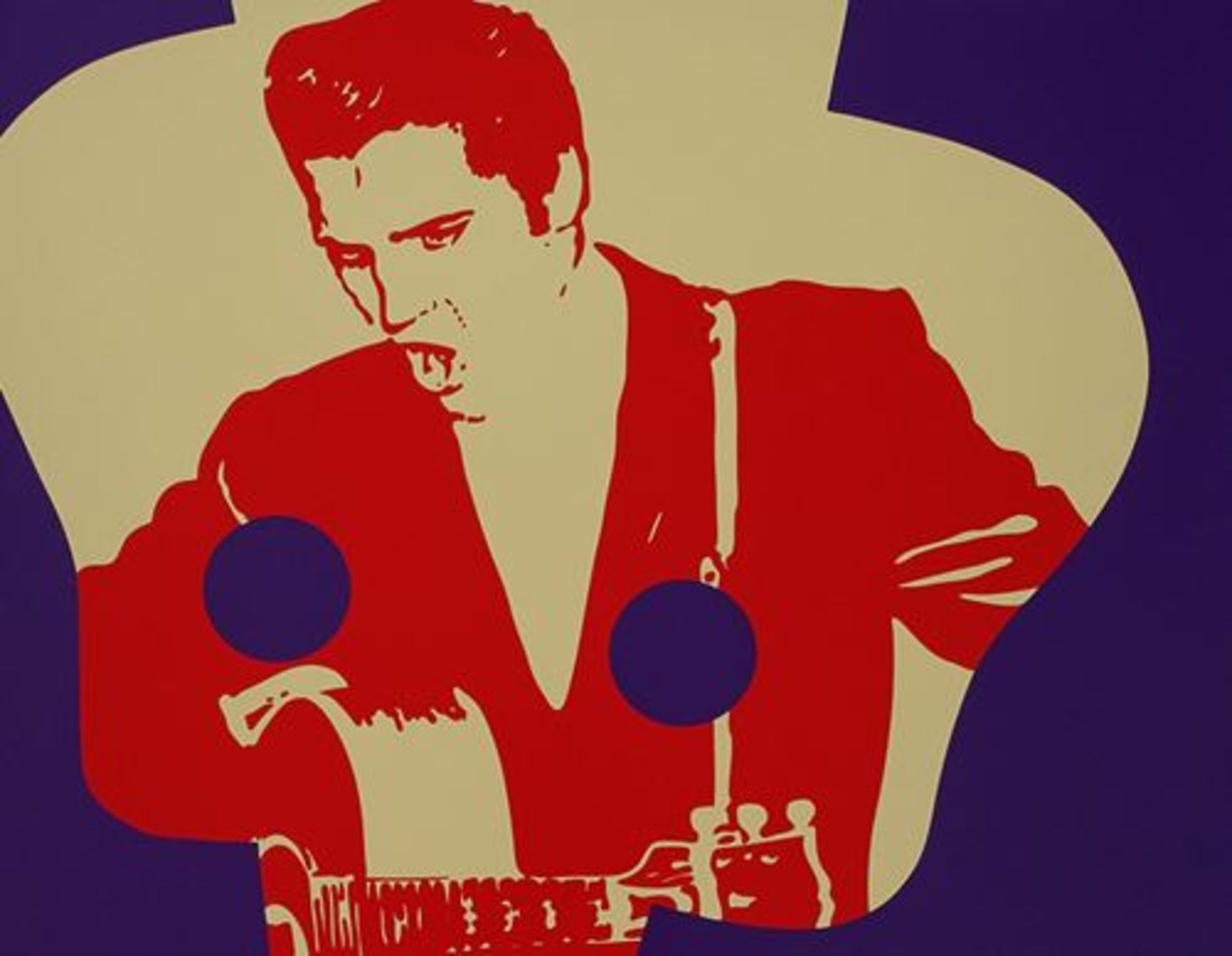 Ivan MESSAC Elvis Presley Original screenprint Signed by the artist on the lower [...] - Bild 2 aus 3