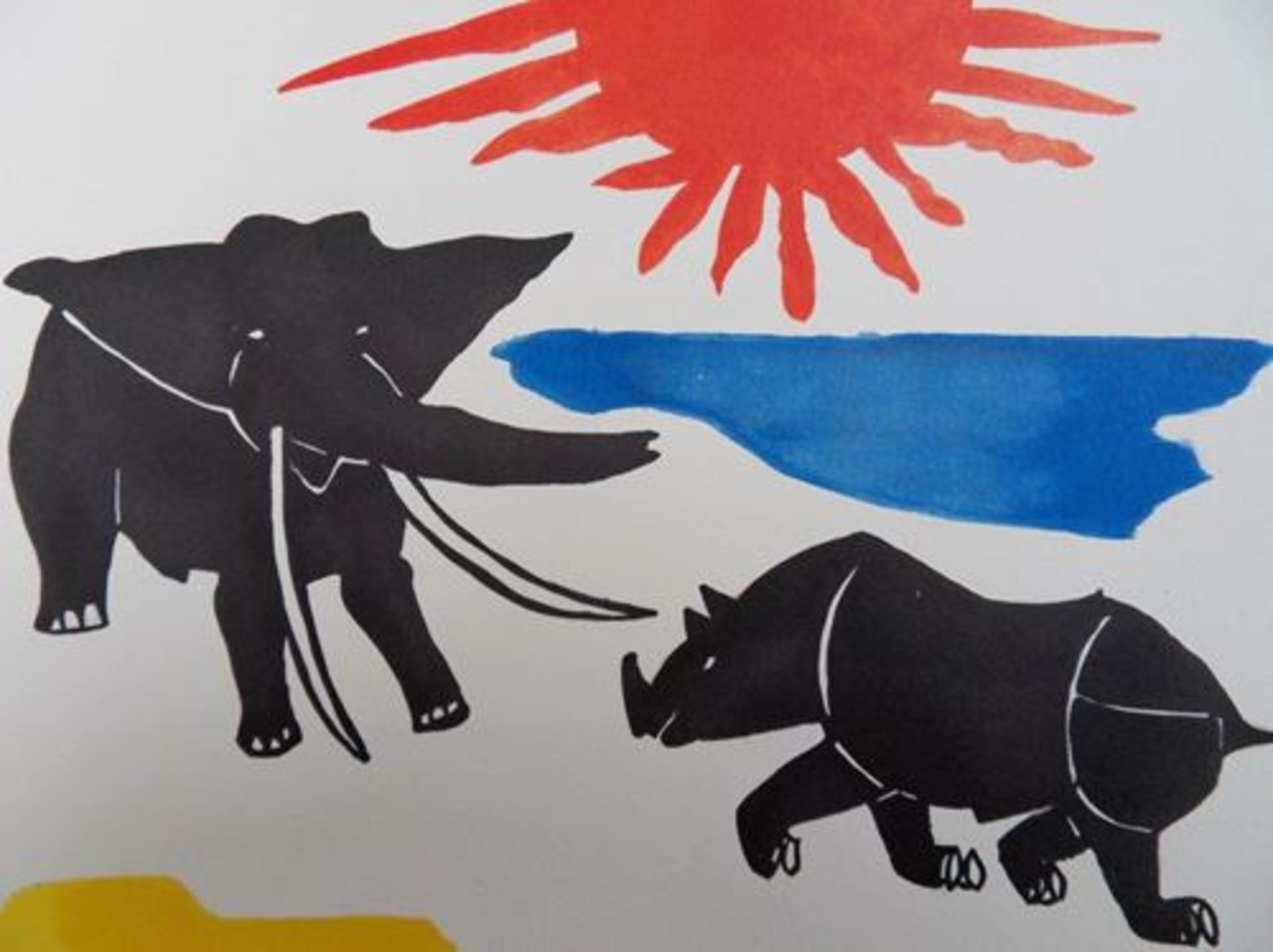 Alexander CALDER The elephant and the monkey of Jupiter Original lithograph on pure [...] - Bild 2 aus 3