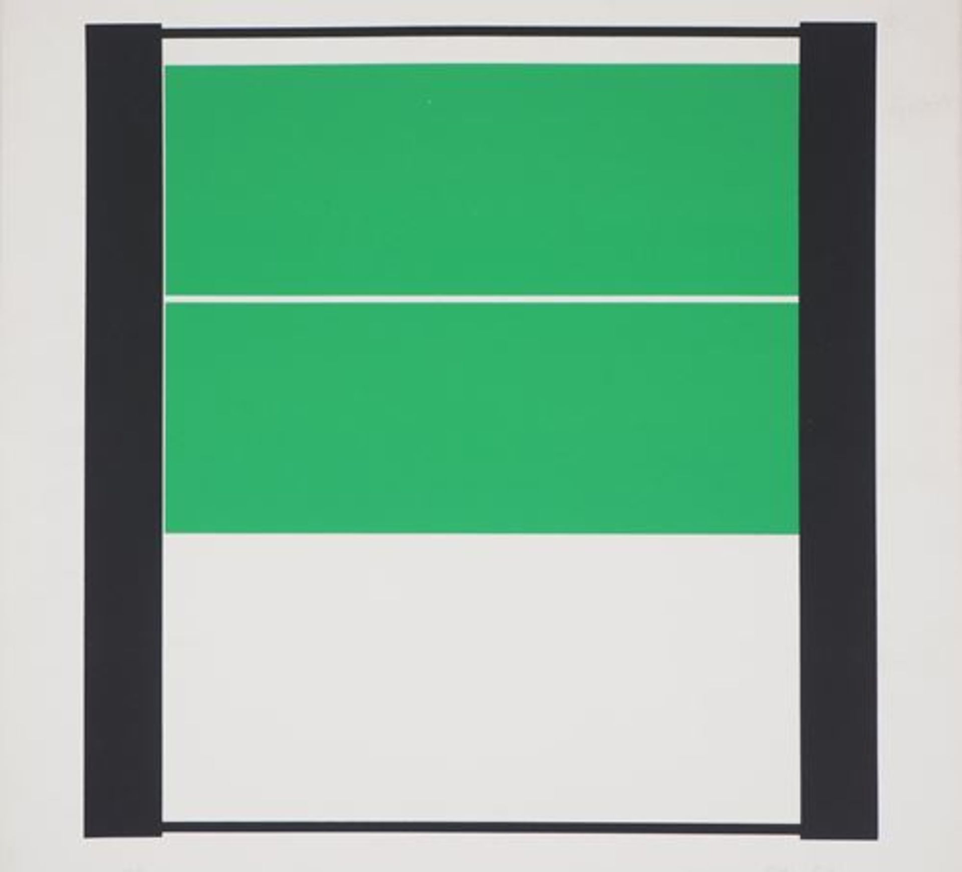 Françoise MOSSER-CARDON Black and Green Composition Original lithograph on Vellum [...]