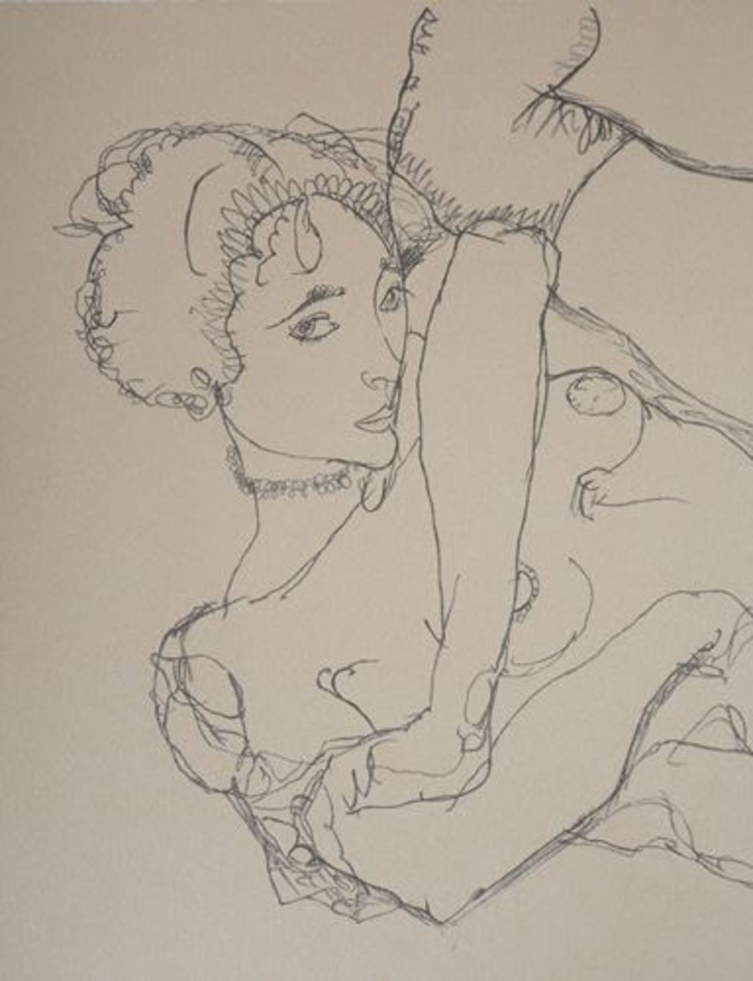 Egon SCHIELE (after) Provocative Woman Lithograph Signed in the plate bottom right On [...] - Bild 6 aus 7