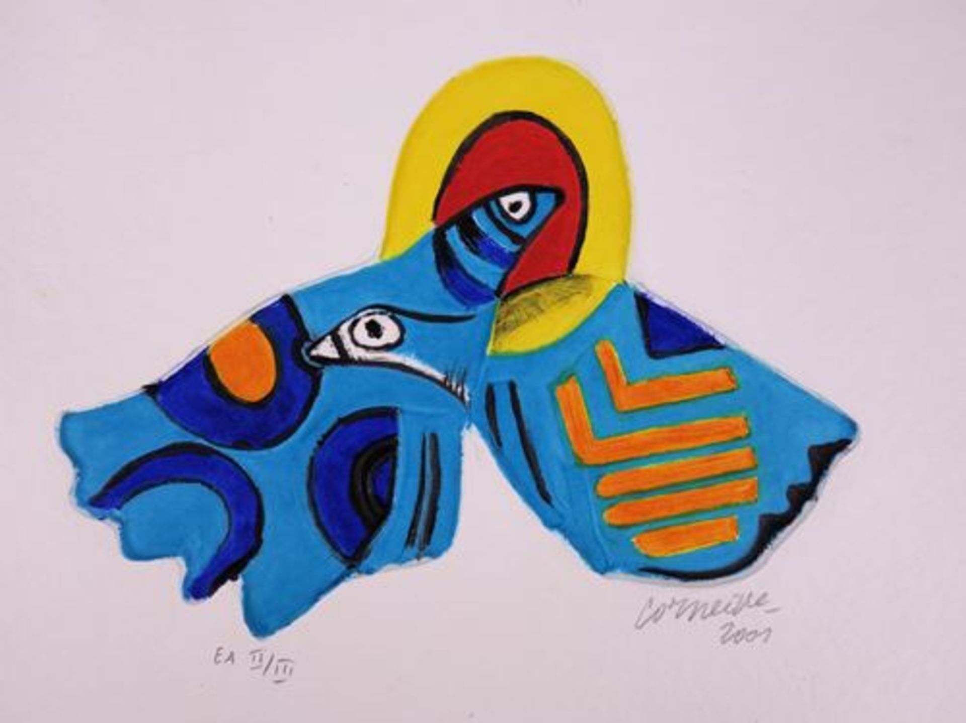 Guillaume CORNEILLE (1922-2010) "Two birds in the sun" , 2001 Original water etching [...] - Bild 2 aus 6