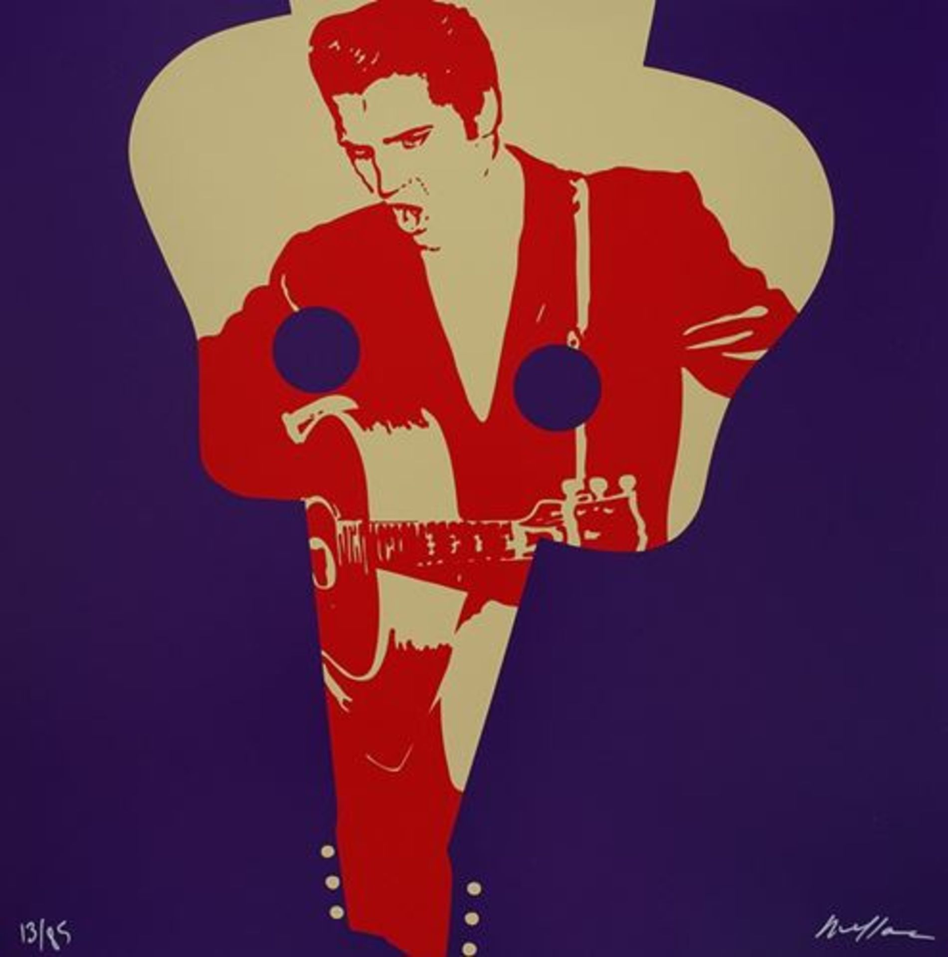 Ivan MESSAC Elvis Presley Original screenprint Signed by the artist on the lower [...]