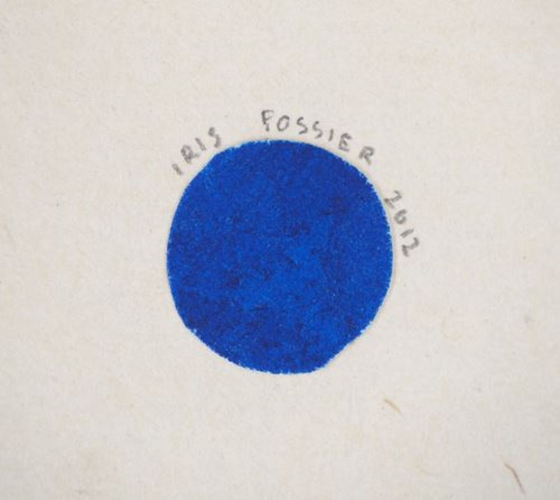 Iris FOSSIER Le zèbre sous l'arbre bleu Collage original sur papier japon ancien et [...] - Bild 4 aus 5