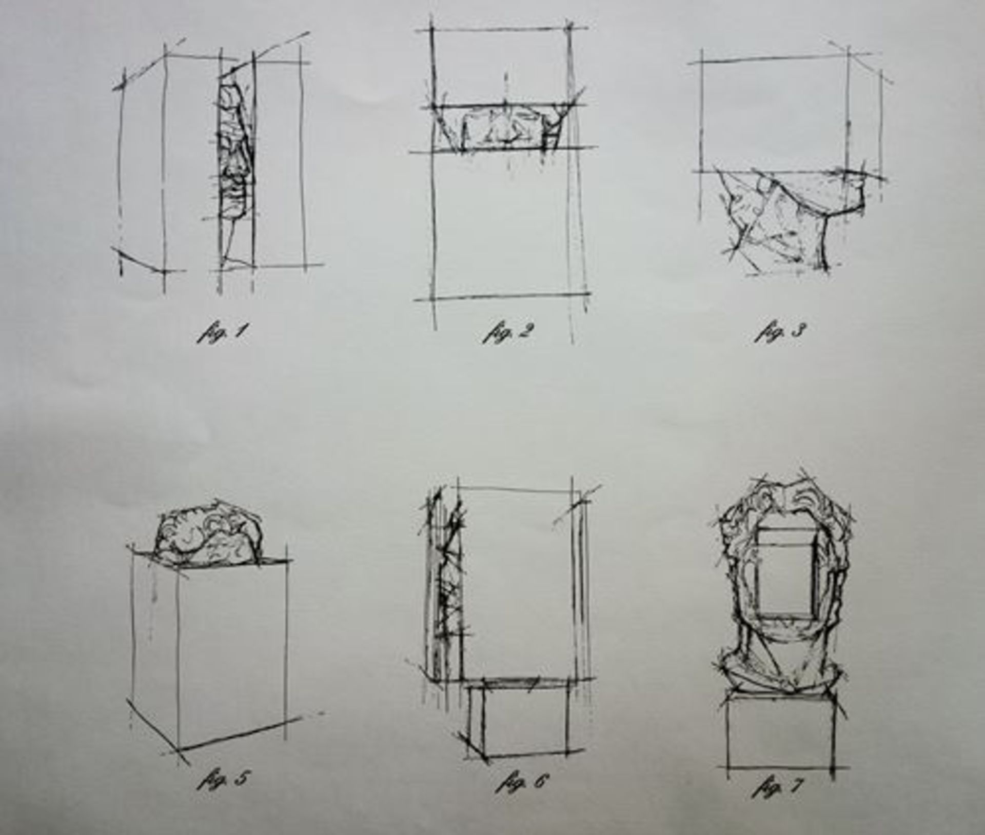 Sacha SOSNO Eight half-cut faces, 1996 Original etching (Etching) on wove [...] - Bild 3 aus 6