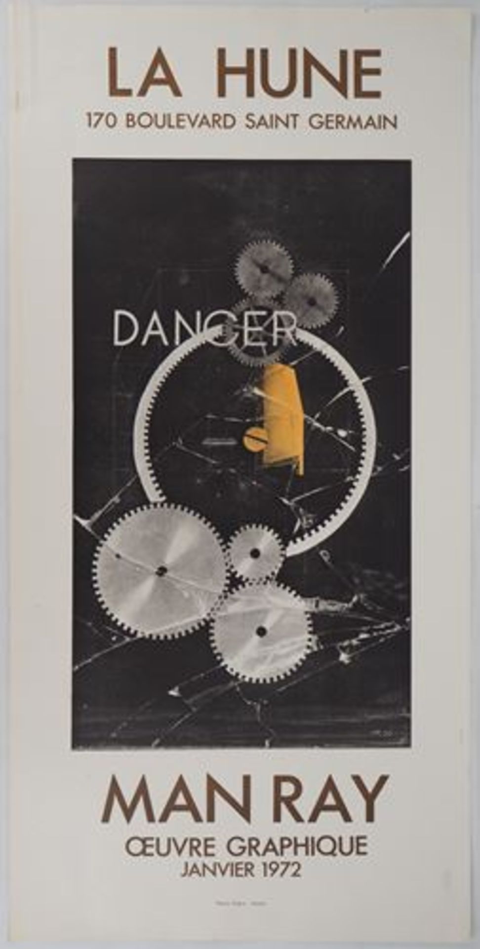 Man Ray (1890 - 1976) Danger, 1972 Original vintage poster drawn as lithograph Signed [...] - Bild 2 aus 8